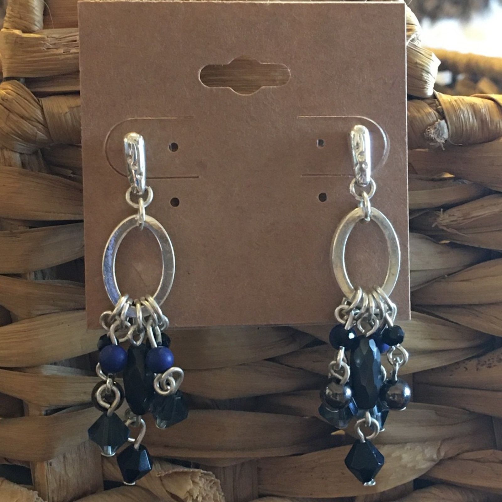 Jewelry Silver tone beaded chandelier pierced earrings Size ONE SIZE - 1 Thumbnail