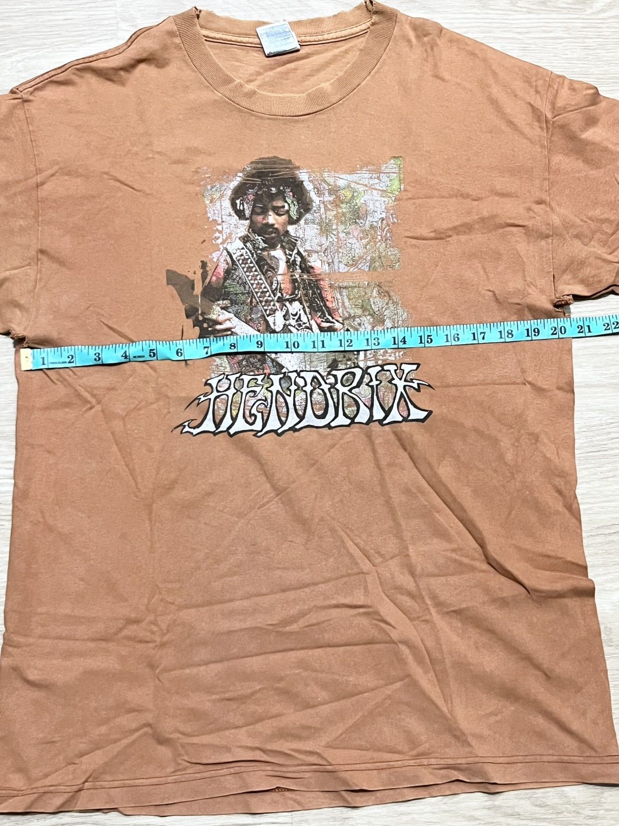 Jimi Hendrix Vintage 90s Jimi Hendrix Fade Orange Band T-Shirts Size US L / EU 52-54 / 3 - 19 Thumbnail