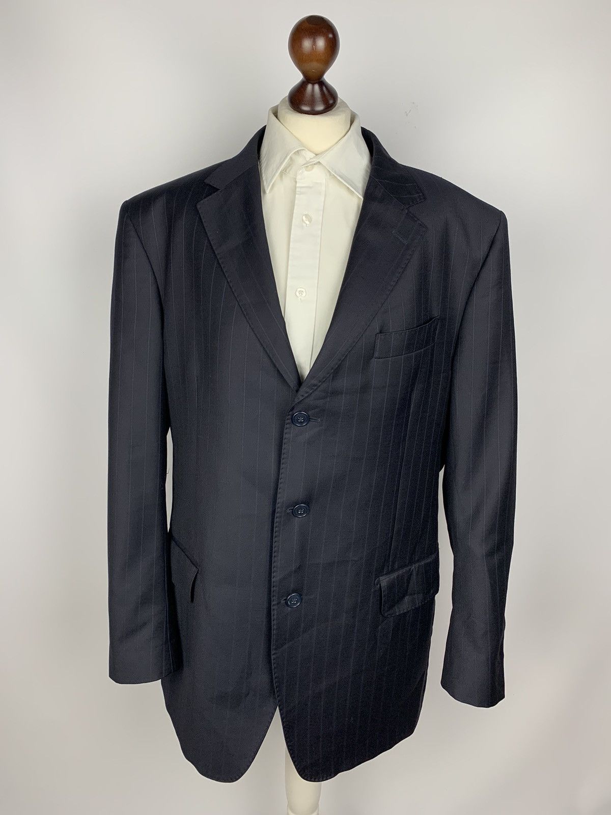 Ermenegildo Zegna Ermenegildo Zegna Wool Blazer Jacket Men’s Size 44R Blue Top Size 44R - 1 Thumbnail