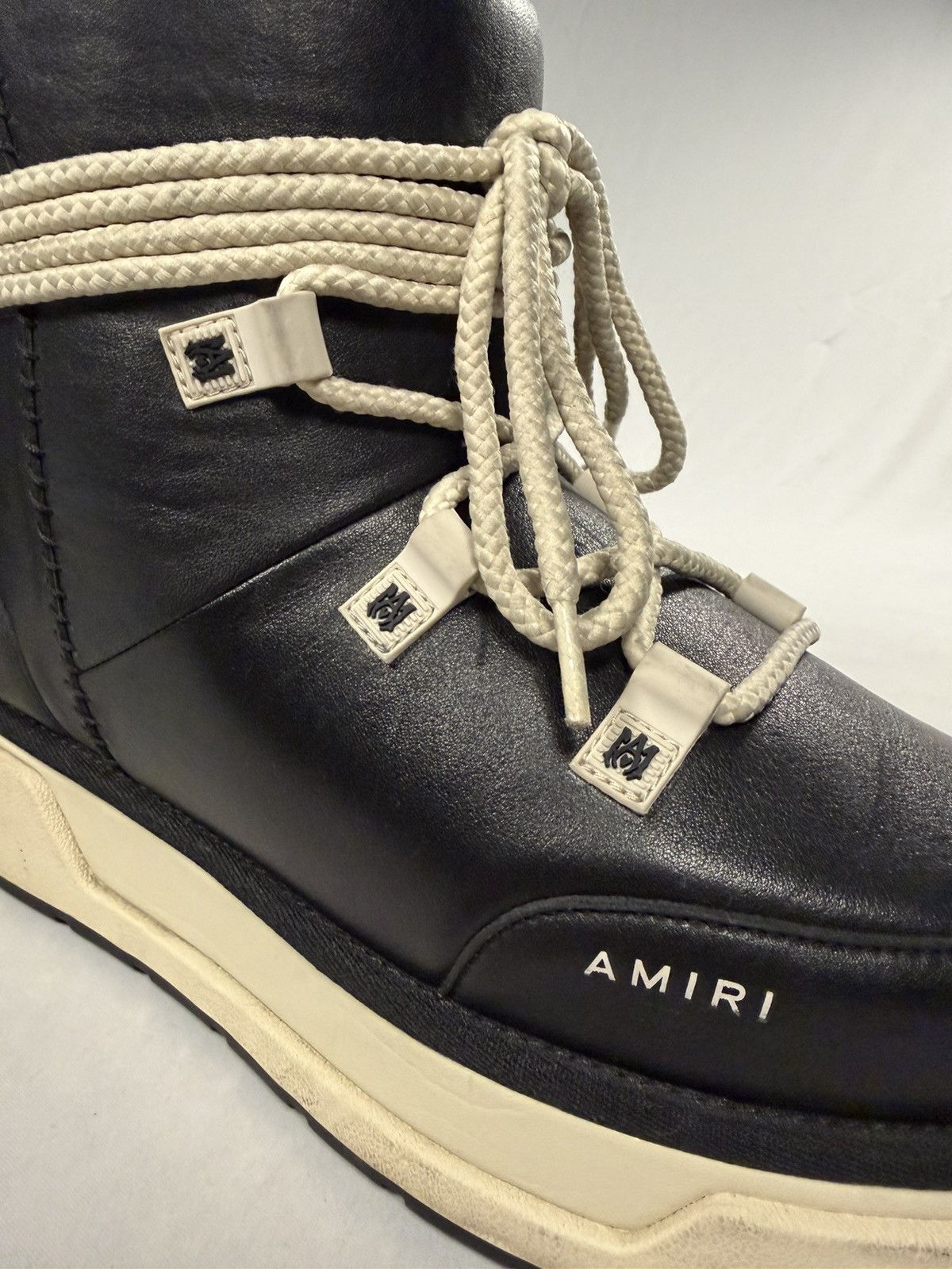 Amiri Amiri Malibu Hi Leather Boots Black Size 9 US Shearling Size US 9 / EU 42 - 6 Thumbnail