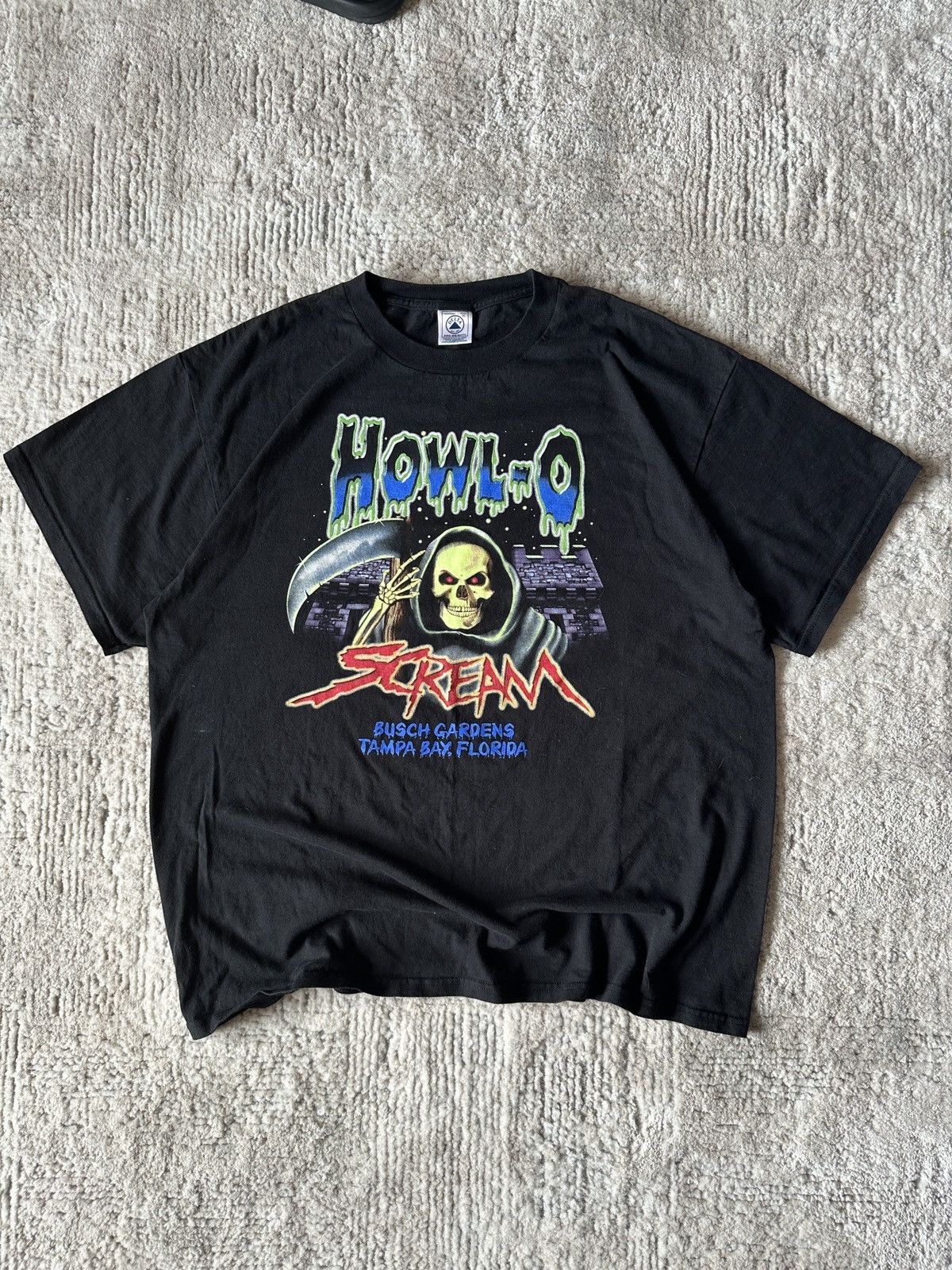 Band Tees × Vintage Tee t-shirt black band Busch gardens skull app print L/XL Size US XL / EU 56 / 4 - 1 Thumbnail