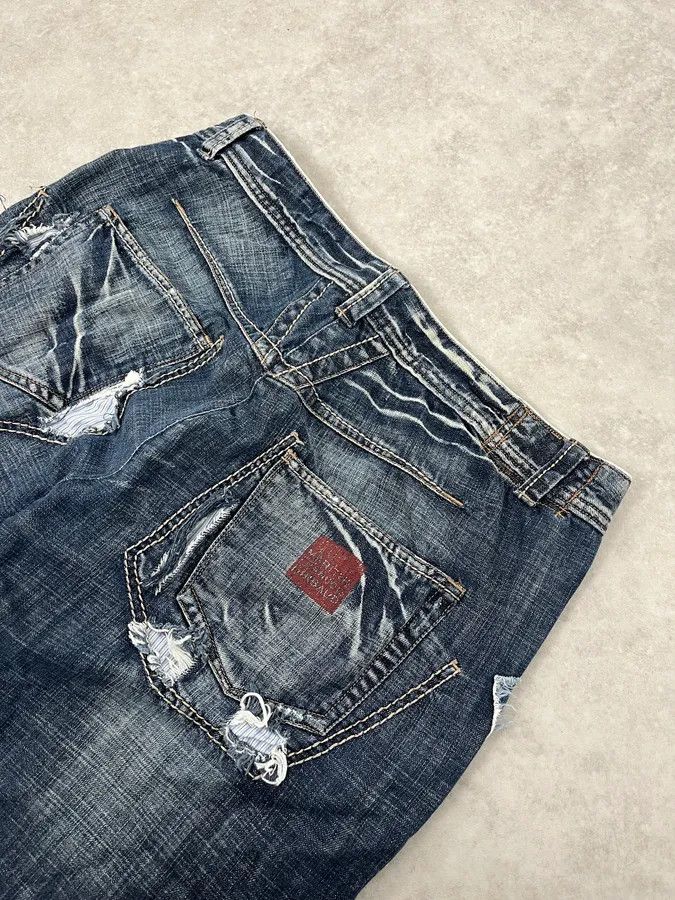 Marithe + Francois Girbaud 2000s Marithé + François Girbaud Blue Large Rebel Denim Jeans Size US 34 / EU 50 - 9 Thumbnail
