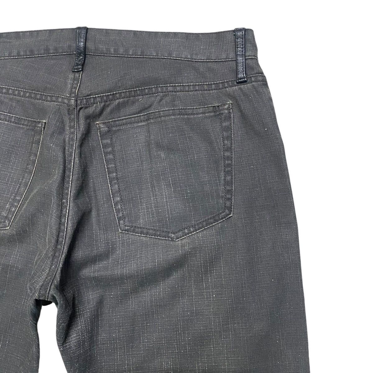 Japanese Brand Hiromichi Nakano Black Waxed Denim Flare Jeans Hedi Slimane Size US 31 - 11 Thumbnail