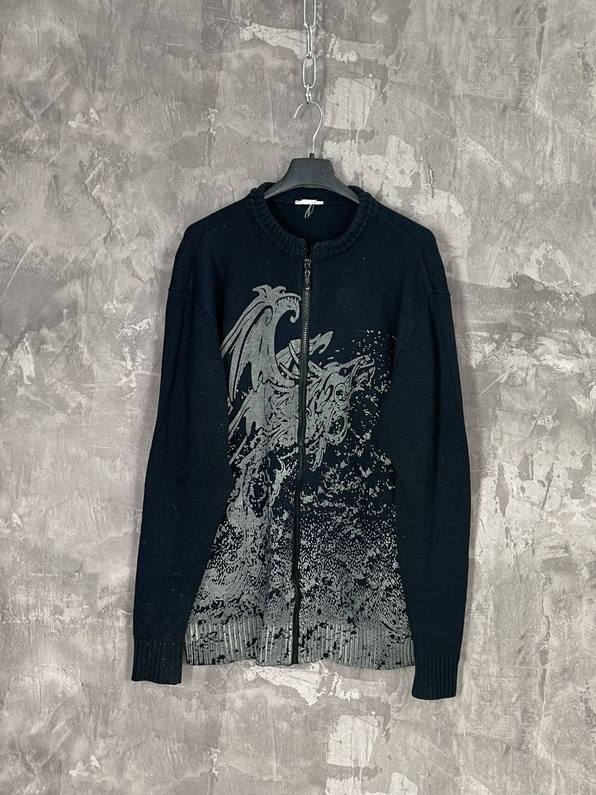 Tribal Streetwear × Vintage Y2K VTG 2000s Japanese 3D Striped Knit Sweater Size US L / EU 52-54 / 3 - 1 Thumbnail