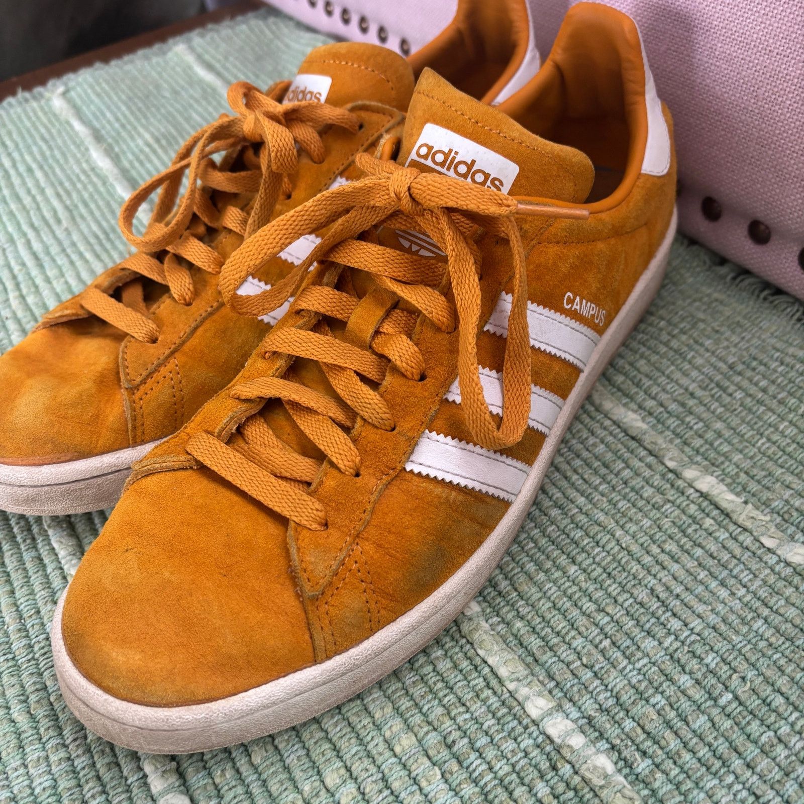Adidas Adidas Campus Low Men's Size 11.5 Yellow Suede Sneakers Size US 11.5 / EU 44-45 - 3 Thumbnail