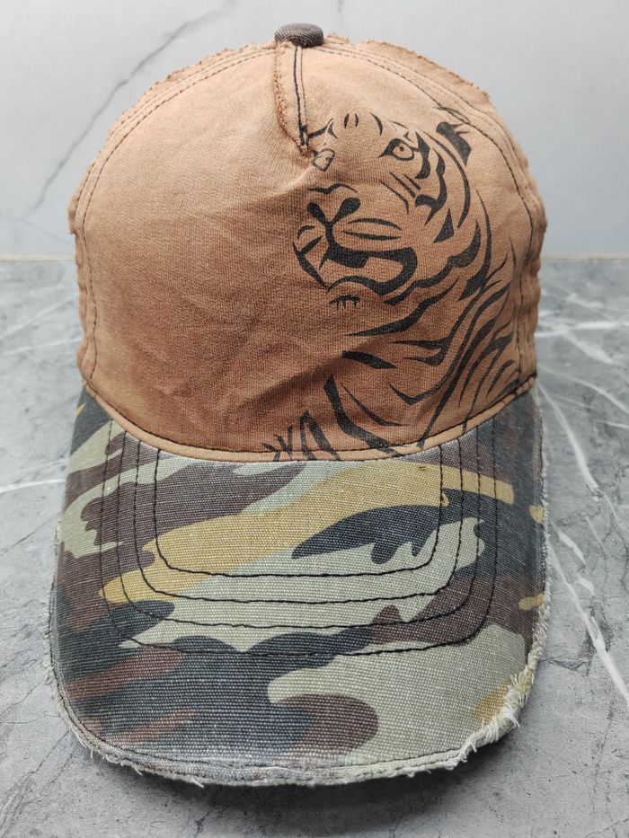 Japanese Brand Vintage Tiger Distressed Style Trucker Cap Hat Size ONE SIZE - 2 Thumbnail