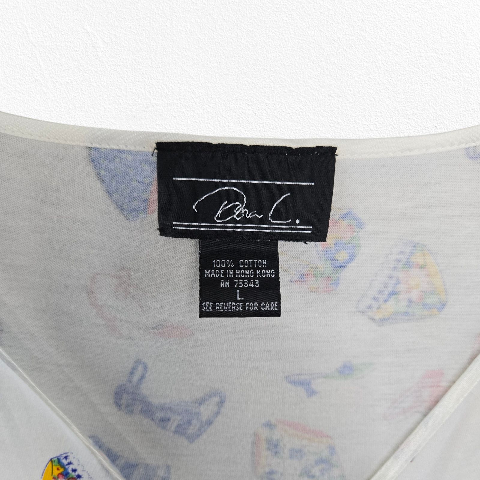 Vintage Vintage 80s Novelty Print Cotton Sleep Gown Size Large Size L / US 10 / IT 46 - 4 Thumbnail