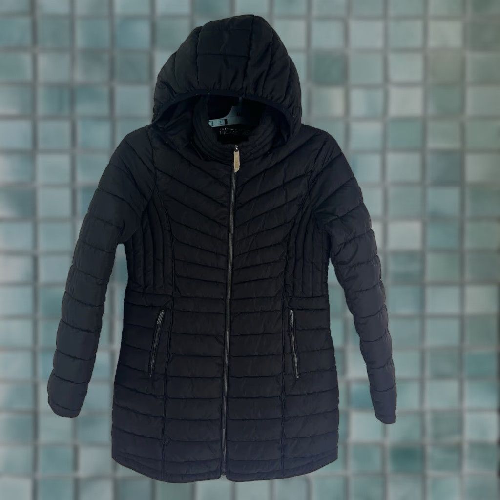 Michael Kors Michael Kors Puffer Jacket Womens S Black Ultra Light Mid Length Size S / US 4 / IT 40 - 1 Thumbnail