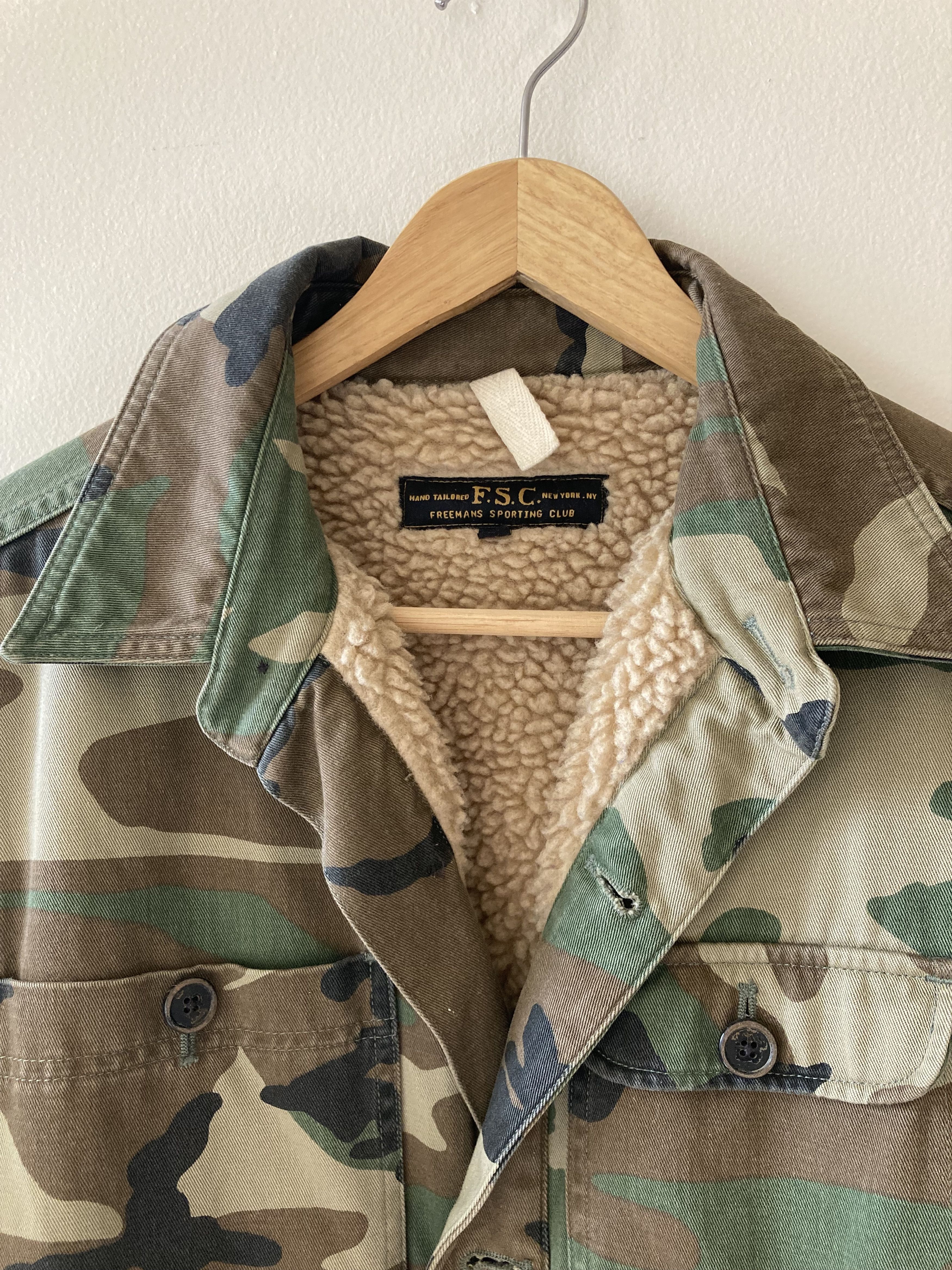 Freemans Sporting Club RFSC Camo Camouflage Army Military Style Jacket Cost Size US S / EU 44-46 / 1 - 3 Thumbnail