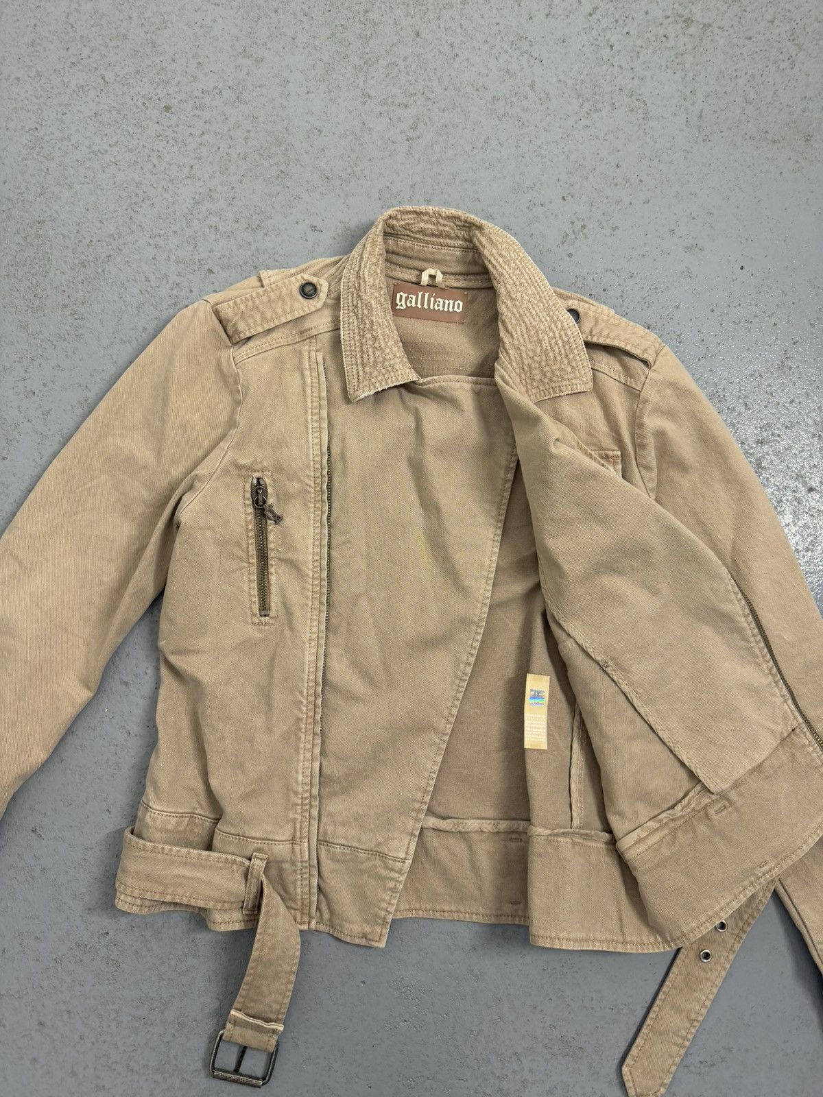 John Galliano Vintage 00s John Galliano Dense Biker Multi-pocket Jacket Size US S / EU 44-46 / 1 - 9 Thumbnail