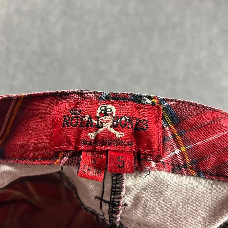 Other Royal Bones Juniors 5 Plaid Red Skinny Casual Cotton Blend Size 26" / US 2 / IT 38 - 8 Thumbnail