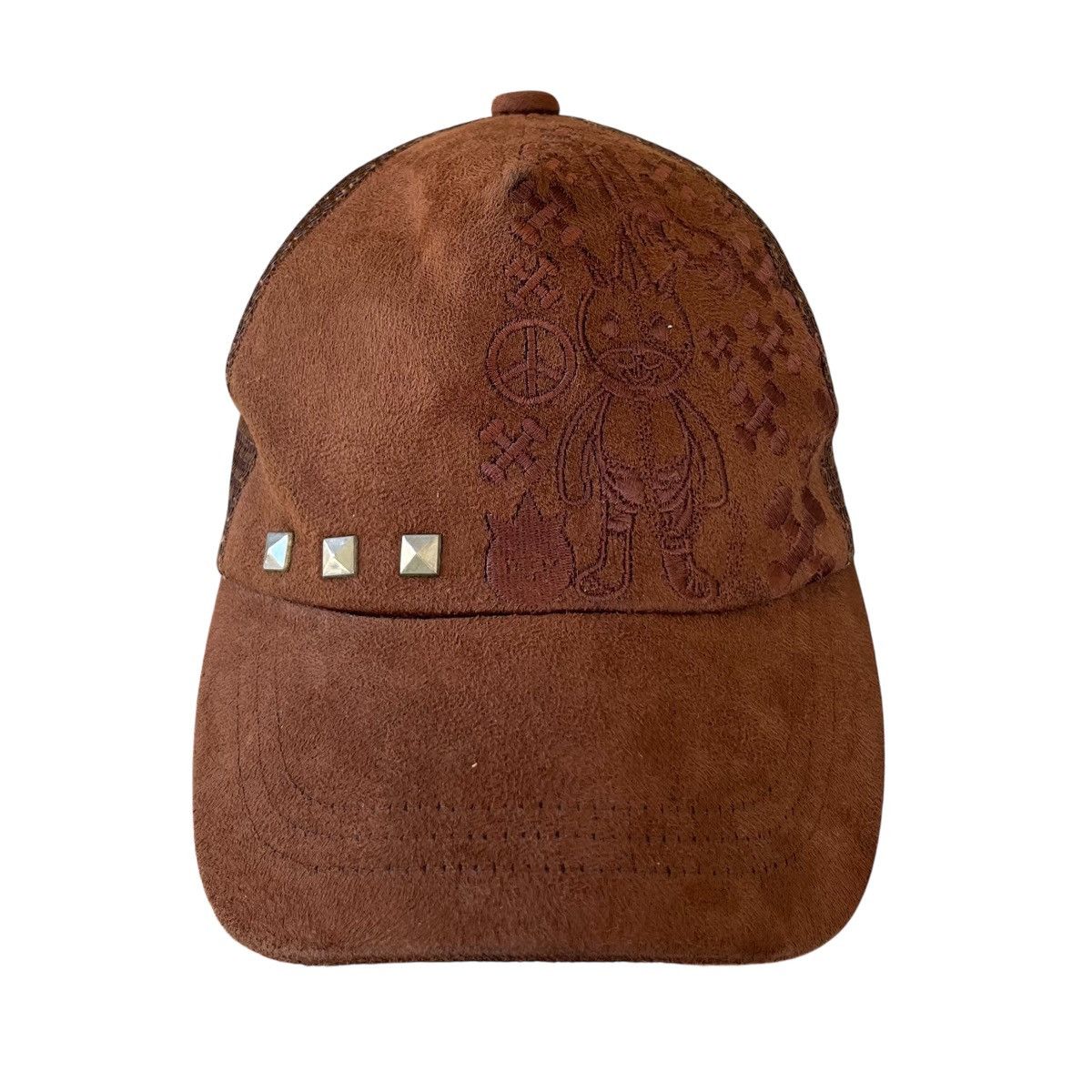 Punkuma Embroidered Suede Trucker Hat