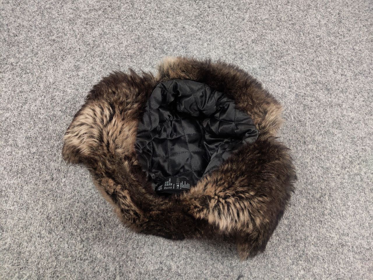 Le Grande Bleu (L.G.B.) Vintage Y2K Fuzzy Fur Ushanka Hat Brown faded l.g.b. Style Size ONE SIZE - 8 Thumbnail
