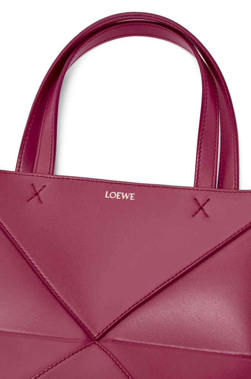 Loewe o1in1g0426 Size: OS/ Puzzle Fold Mini Tote Bag in Crimson Size ONE SIZE - 9 Thumbnail