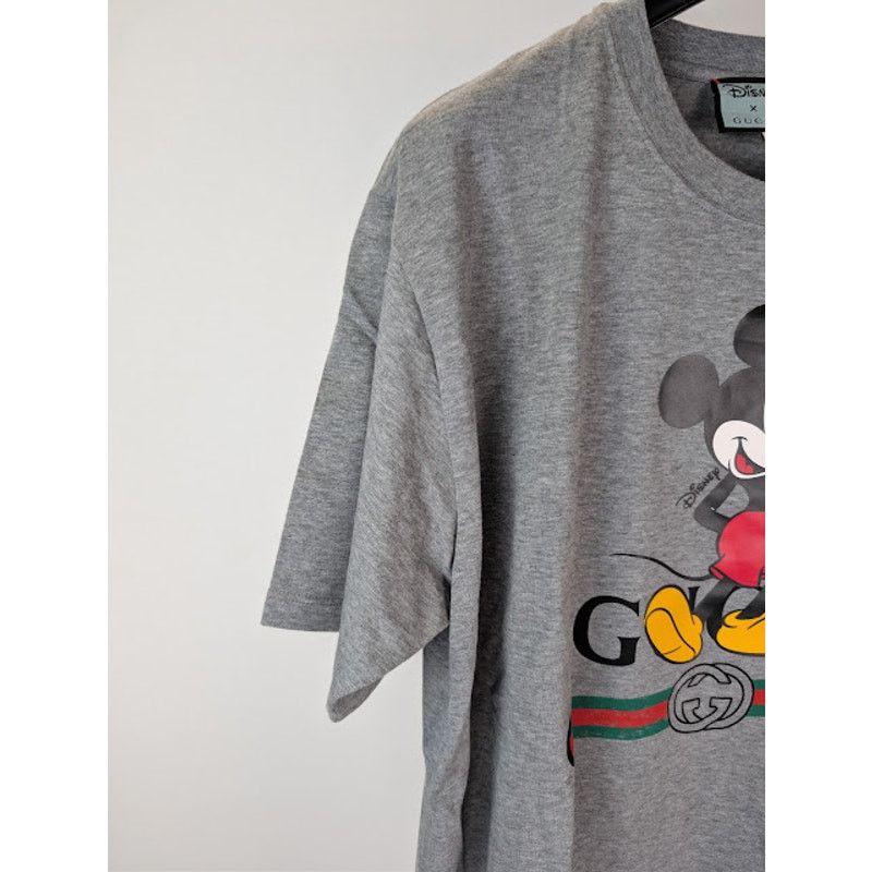 Disney × Gucci o1rshd1 Oversized Mickey Mouse Logo T-Shirt in Grey Size US XL / EU 56 / 4 - 6 Thumbnail