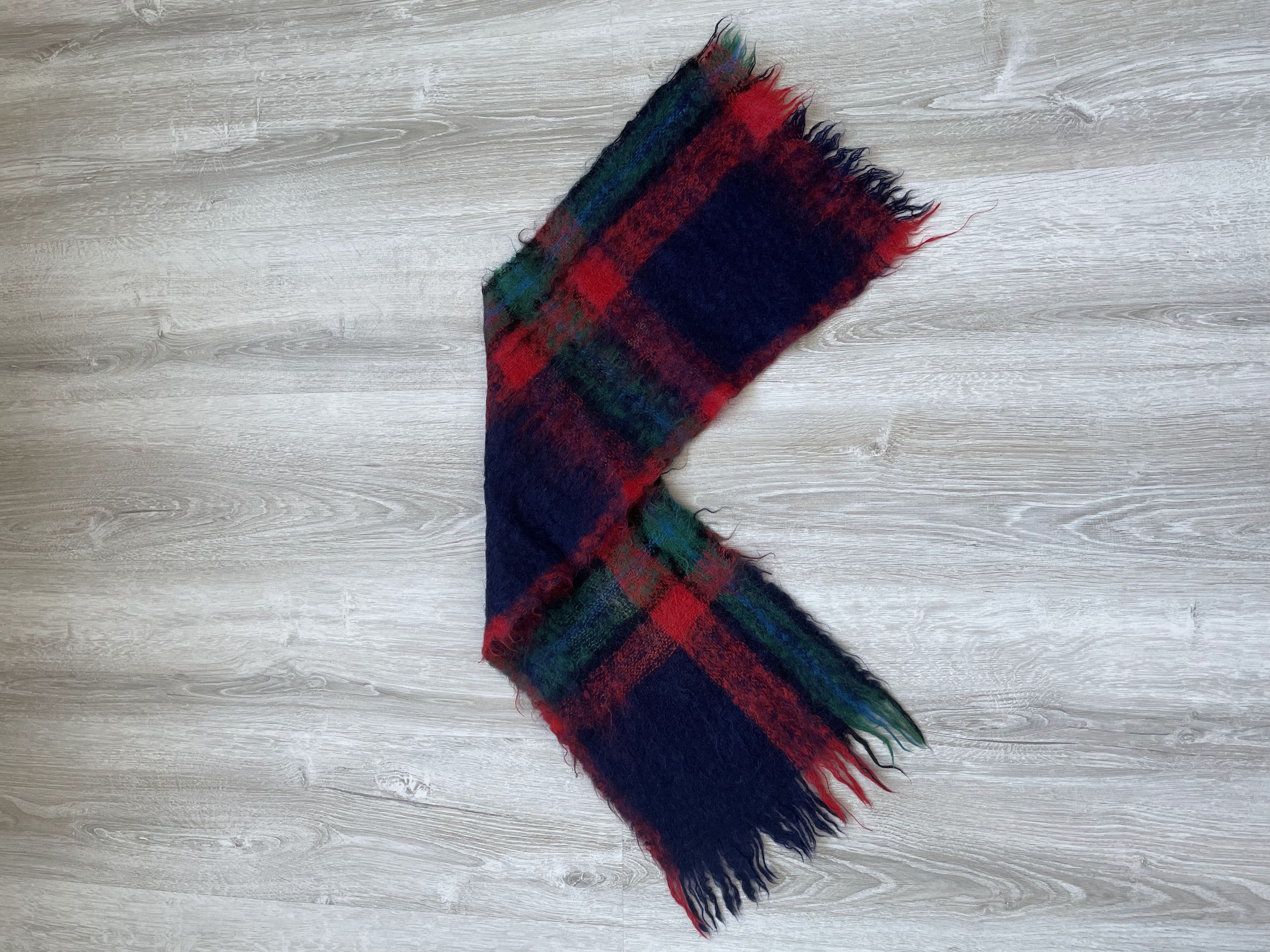 Vintage Vintage 90s Mohair Retro Scarf Size ONE SIZE - 2 Thumbnail