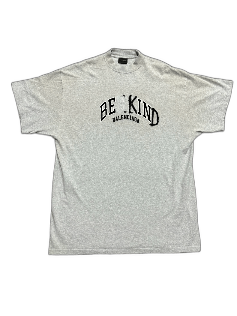 Balenciaga Be Kind Balenciaga Gray Vintage T-Shirt-yf Size US M / EU 48-50 / 2 - 1 Thumbnail
