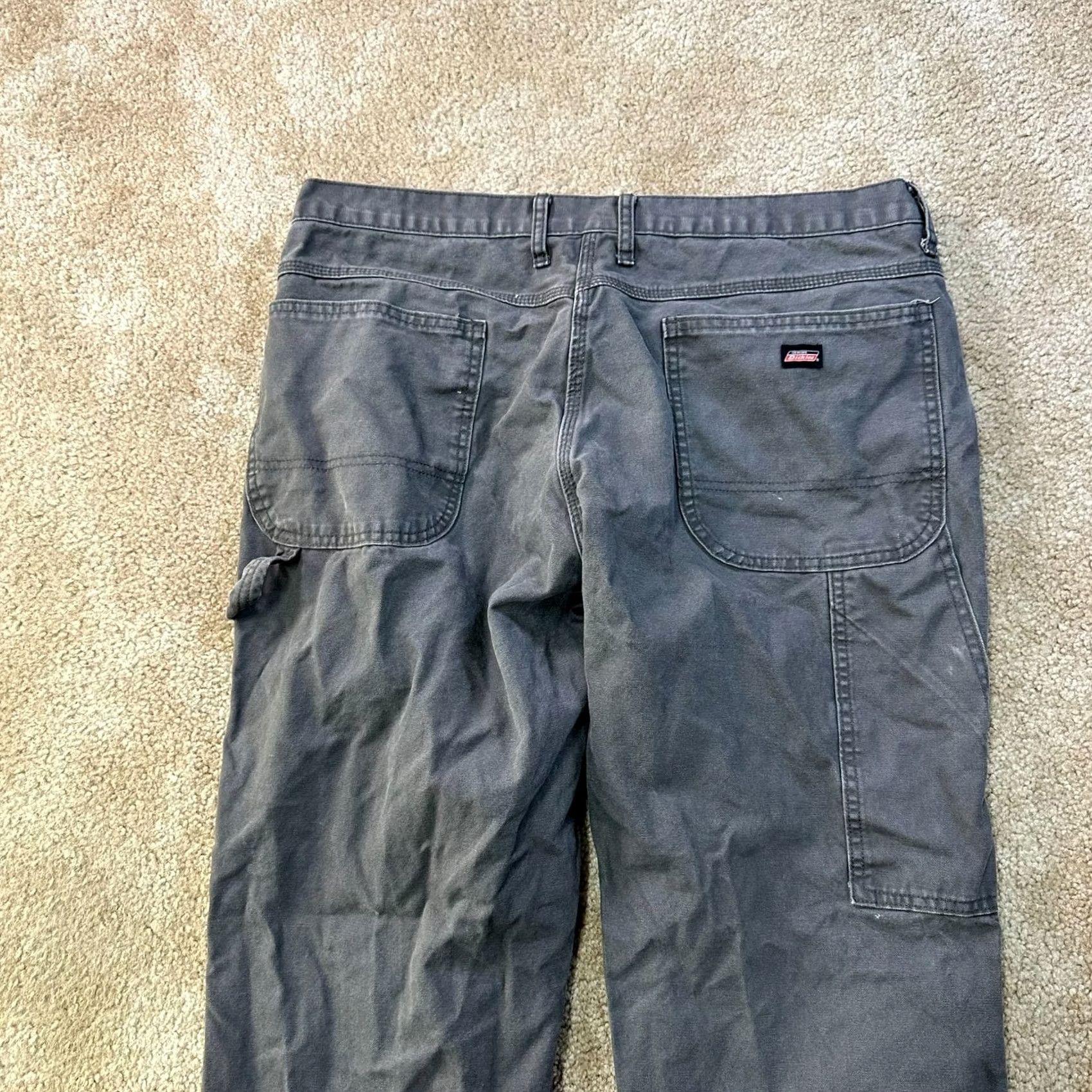 Dickies VINTAGE Dickies Relaxed fit Carpenter Pants Men's 36x32 Gray Workwear Distressed Size US 36 / EU 52 - 6 Thumbnail