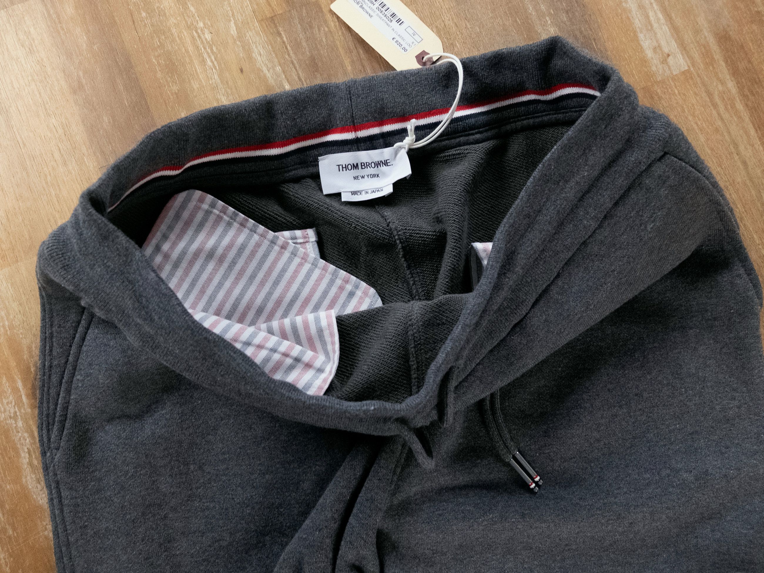Thom Browne THOM BROWNE gray Loopback 4-Bar cotton sweatpants Size 4 XL Size US 36 / EU 52 - 8 Thumbnail