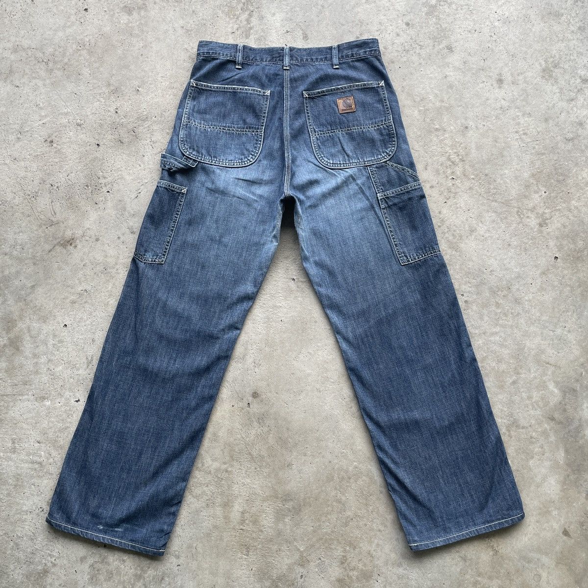 Carhartt × Vintage Carhartt Faded Baggy Worker Denim Jeans Pants W32 Size US 32 / EU 48 - 15 Thumbnail