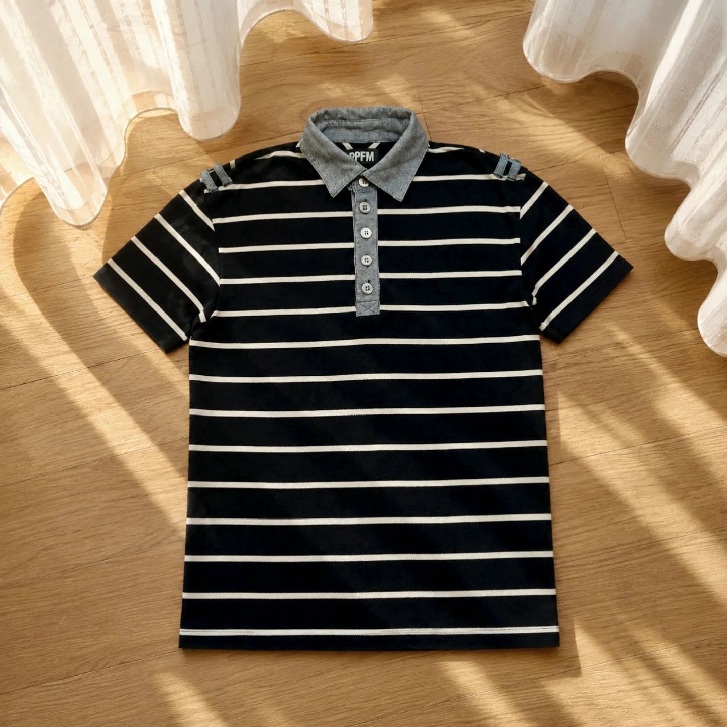 PPFM PPFM Stripes Polo Original Made in Japan ( M ) Size US M / EU 48-50 / 2 - 1 Thumbnail