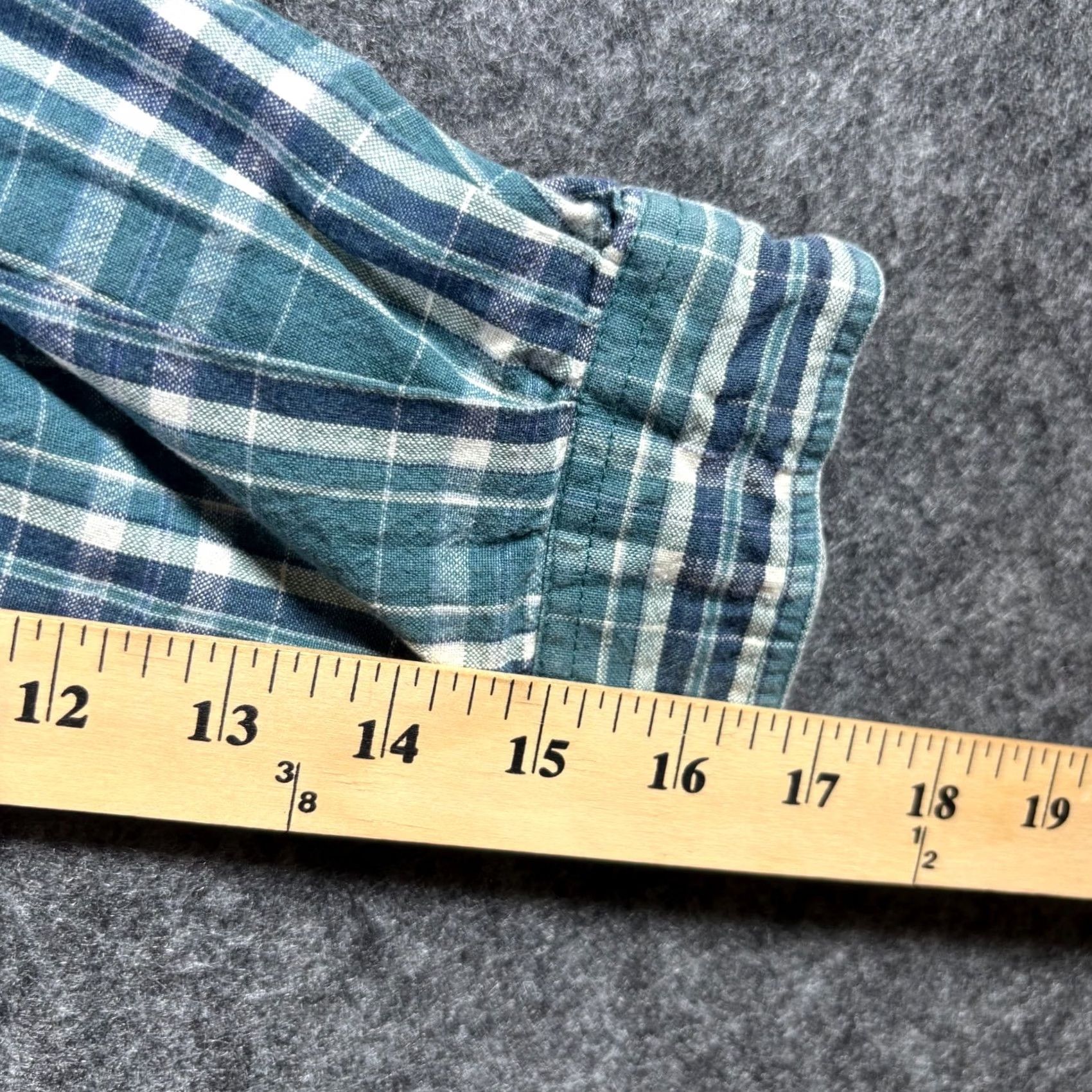 Vintage Mountain Trails Button-Down Shirt Women's M Blue Plaid Preppy Office Career Shirt Size S / US 4 / IT 40 - 4 Thumbnail