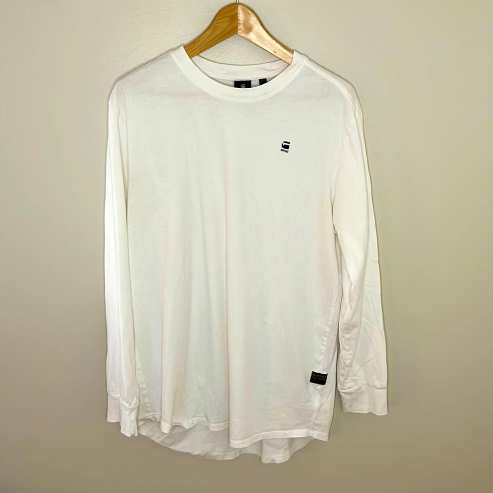 Designer LS tee (Lash) - G-Star RAW - Large - White - 100% Org Ctn Size US L / EU 52-54 / 3 - 1 Thumbnail