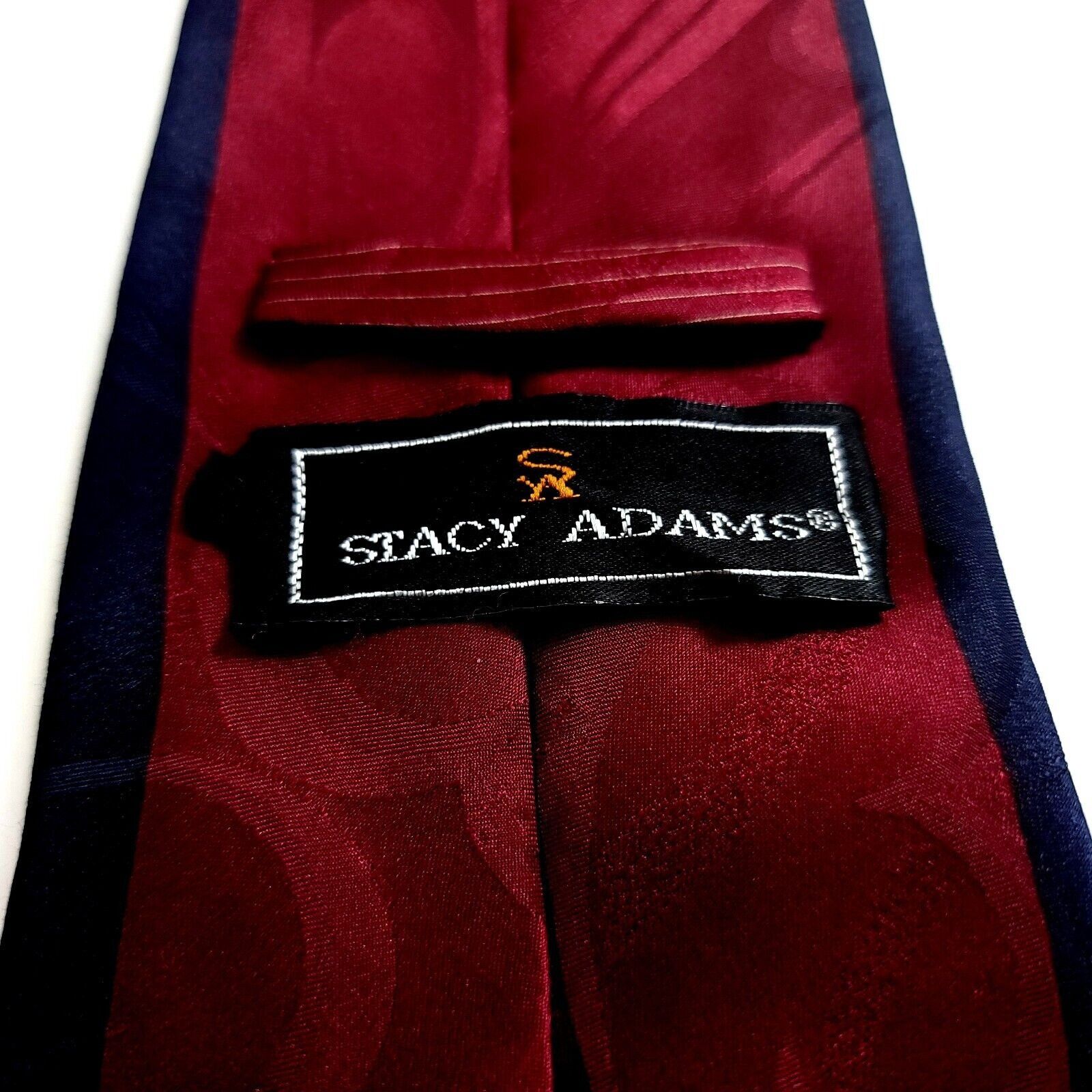 Stacy Adams Stacy Adams Abstract Print Blue Red Wide Silk Tie Size ONE SIZE - 3 Thumbnail