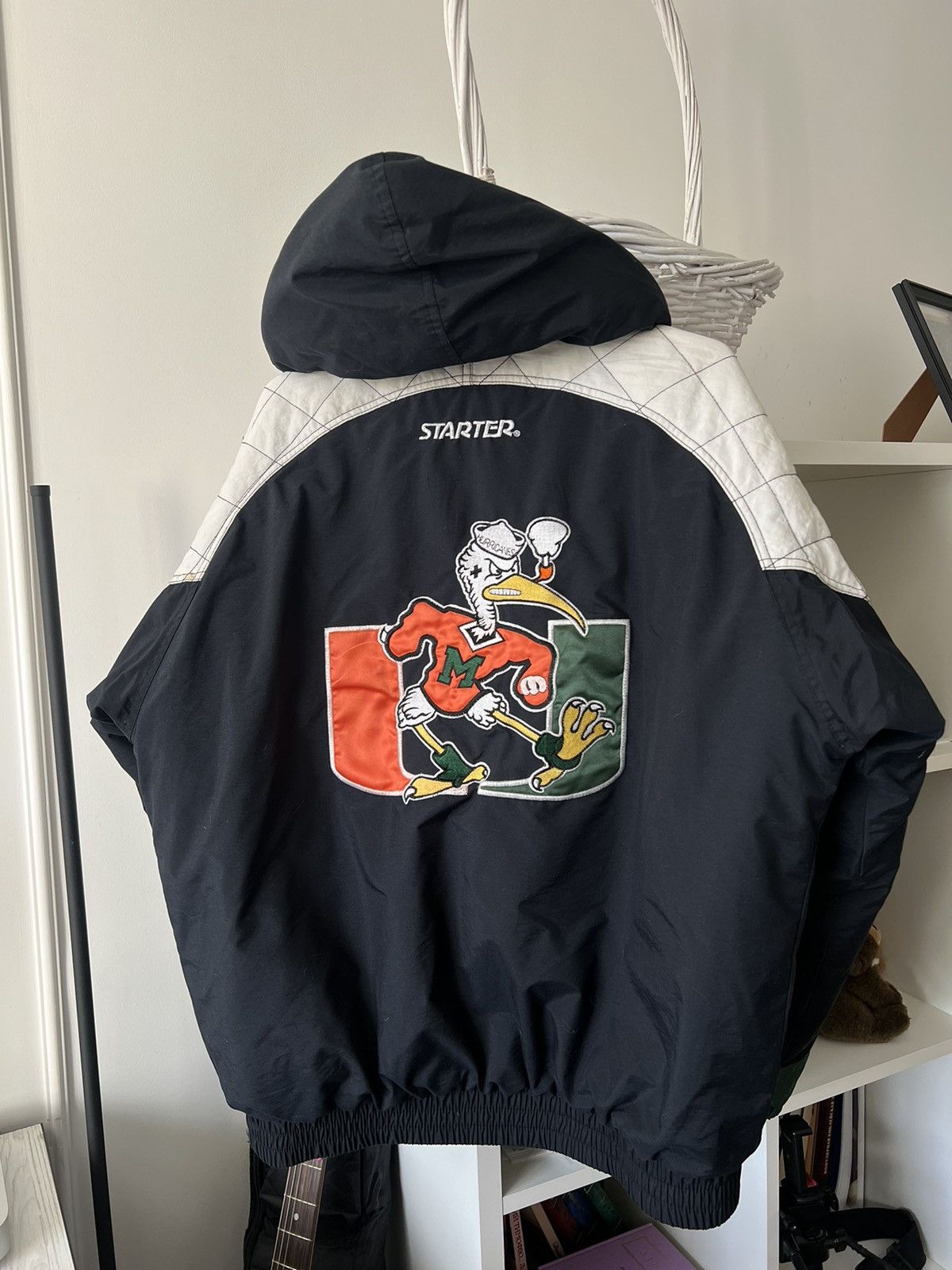 Starter × Vintage Starter Miami University Hurricanes Bomber Jacket Size US M / EU 48-50 / 2 - 1 Thumbnail