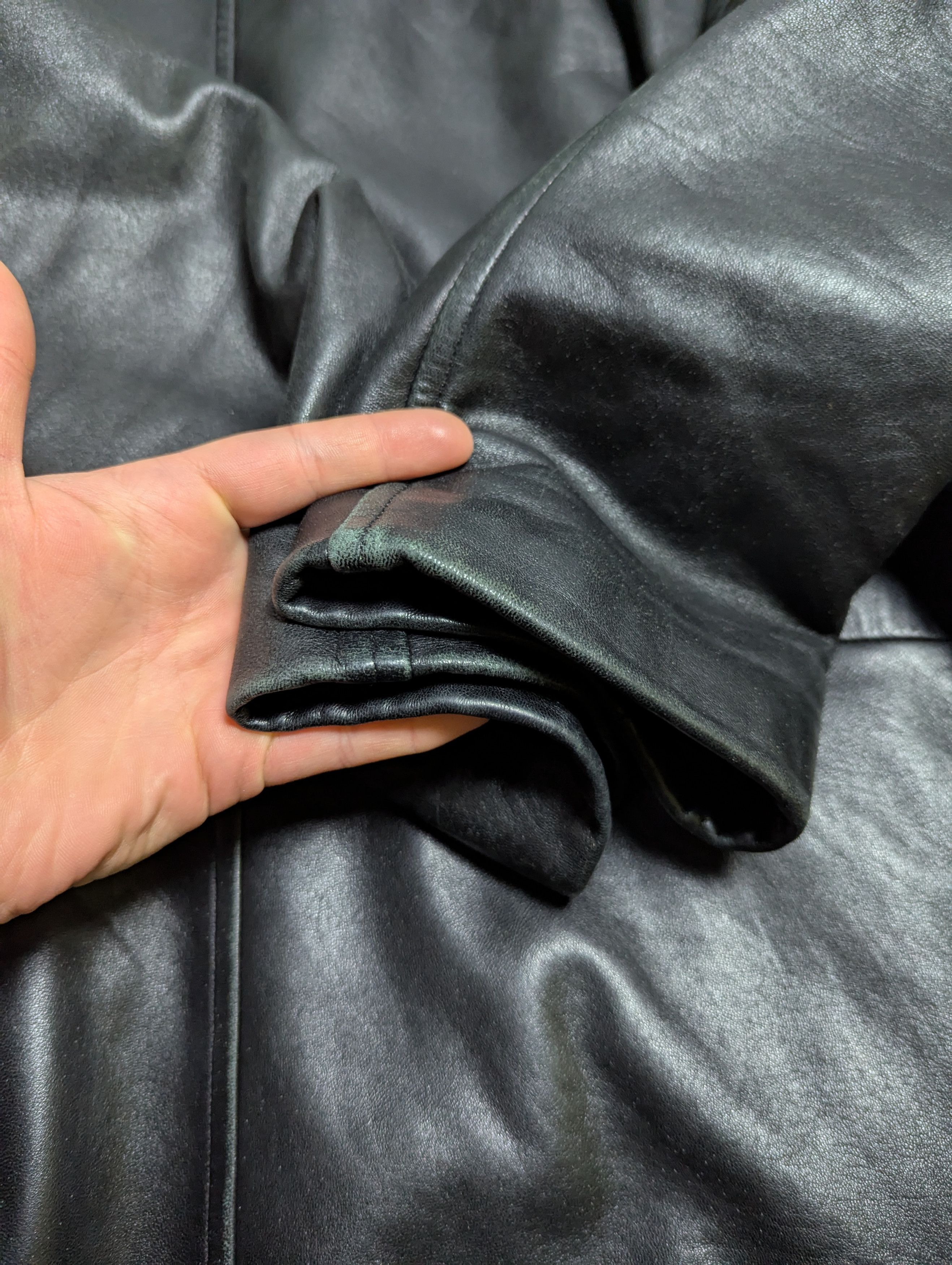 Hugo Boss VTG Hugo Boss Black Leather Jacket Coat L/XL Size US L / EU 52-54 / 3 - 14 Thumbnail