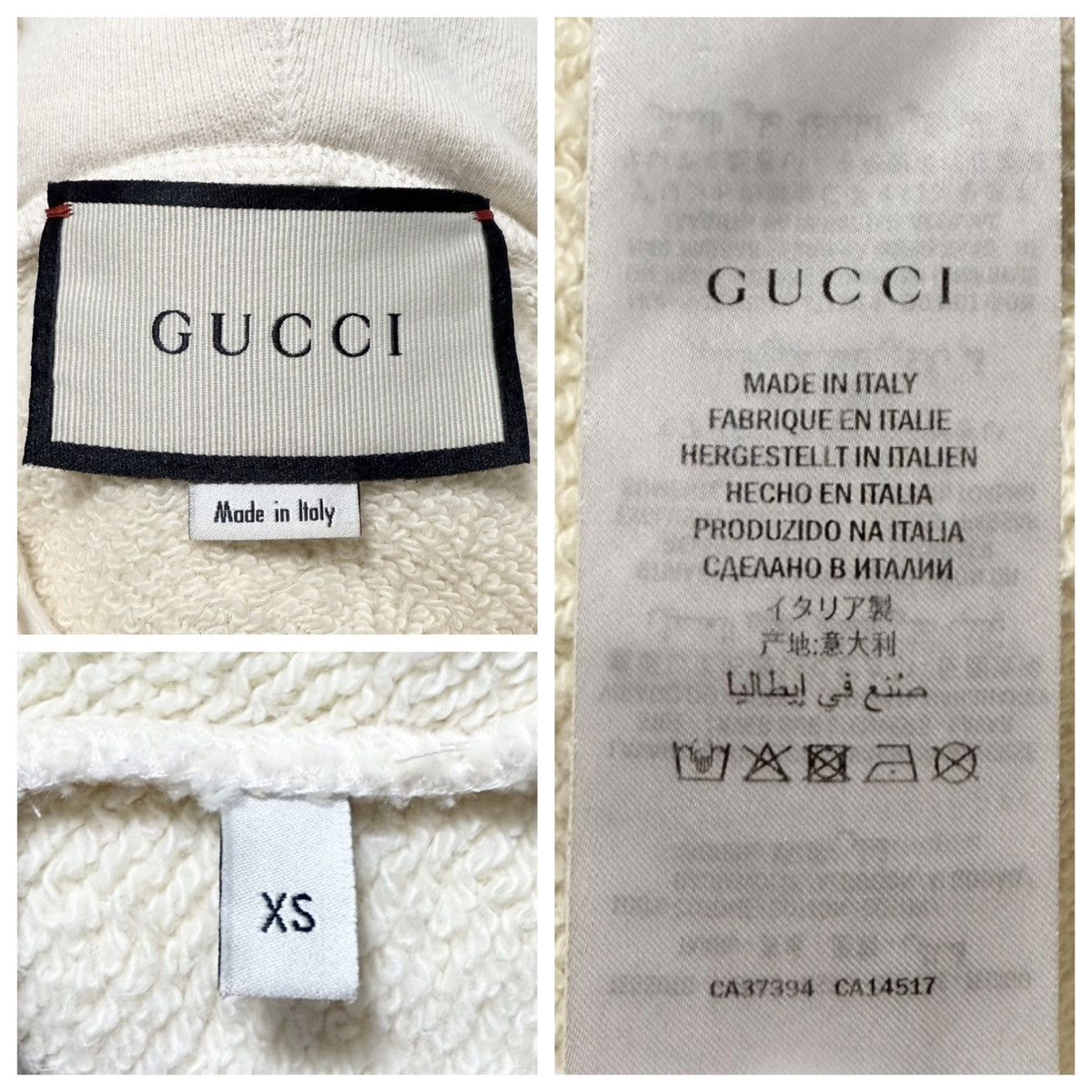 Gucci Genuine Gucci Long Sleeve Hoodie Hooded Sweatshirt XS Ivory Size XS / US 0-2 / IT 36-38 - 2 Thumbnail