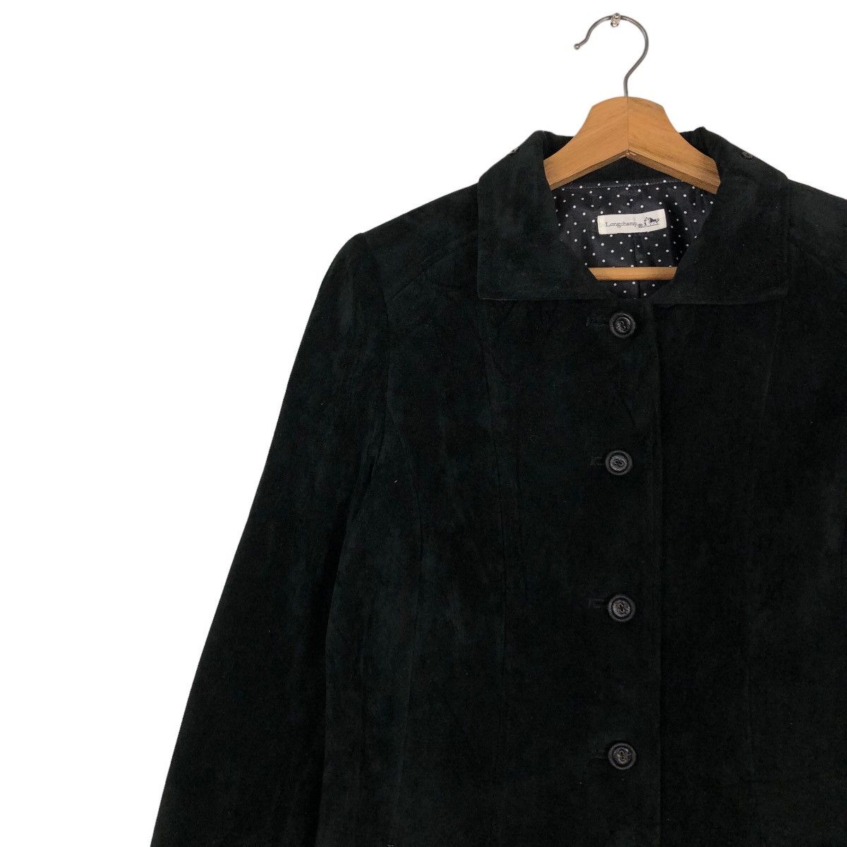 Japanese Brand 🔥 Rich Black - Vintage Long Jacket Longchamp Size US M / EU 48-50 / 2 - 7 Thumbnail