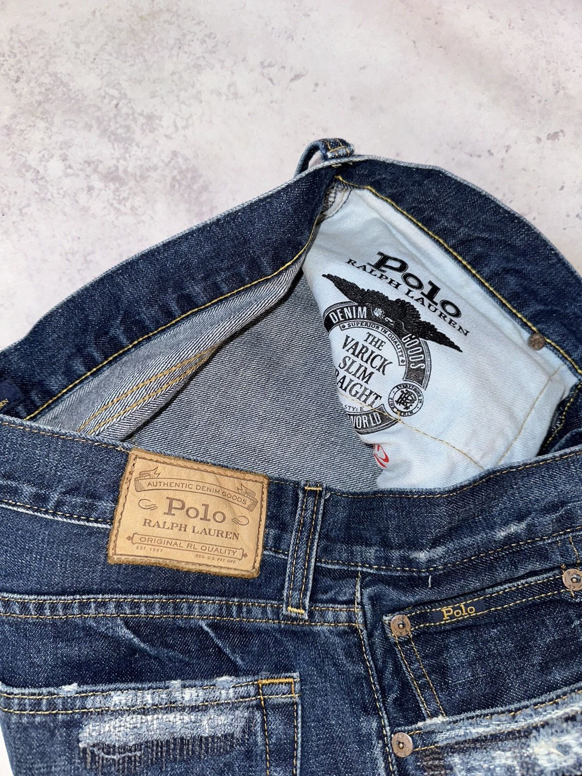 Polo Ralph Lauren VINTAGE POLO RALPH LAUREN BAGGY PATCHWORK DENIM JEANS 34x32 Size US 34 / EU 50 - 4 Thumbnail