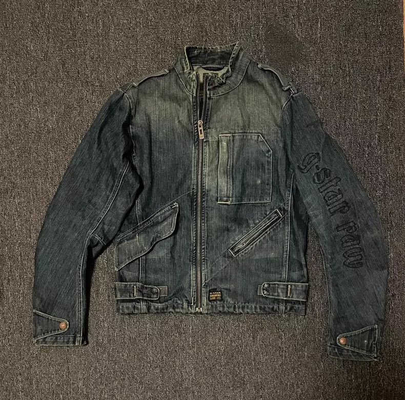 Vintage G-Star Raw Chopper Denim Jacket Limited-yf Size US M / EU 48-50 / 2 - 1 Thumbnail