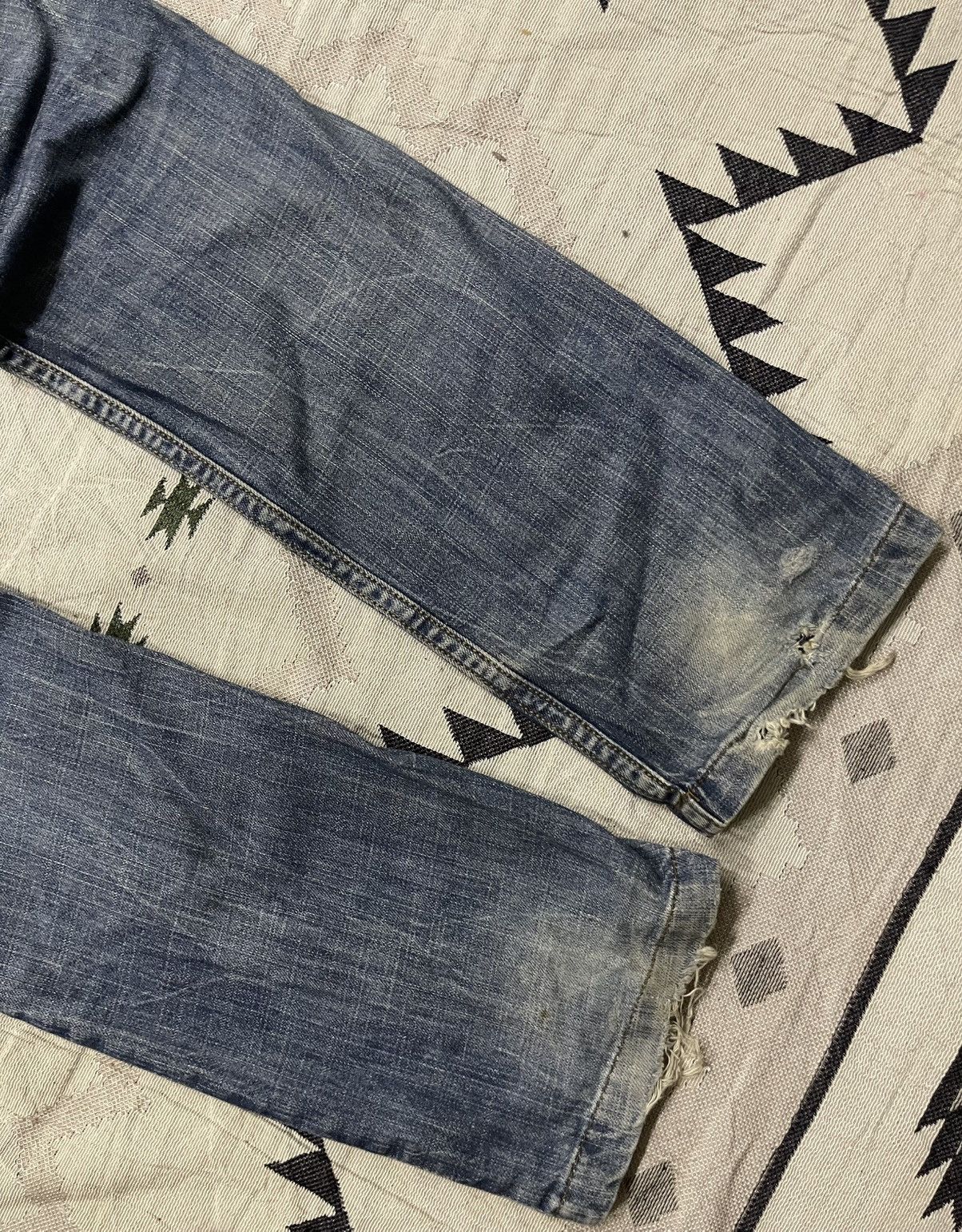 If Six Was Nine 2000s RIOBERA JEANS WASHABLE DISTRESSED JEANS RARE DESIGN Size US 30 / EU 46 - 18 Thumbnail