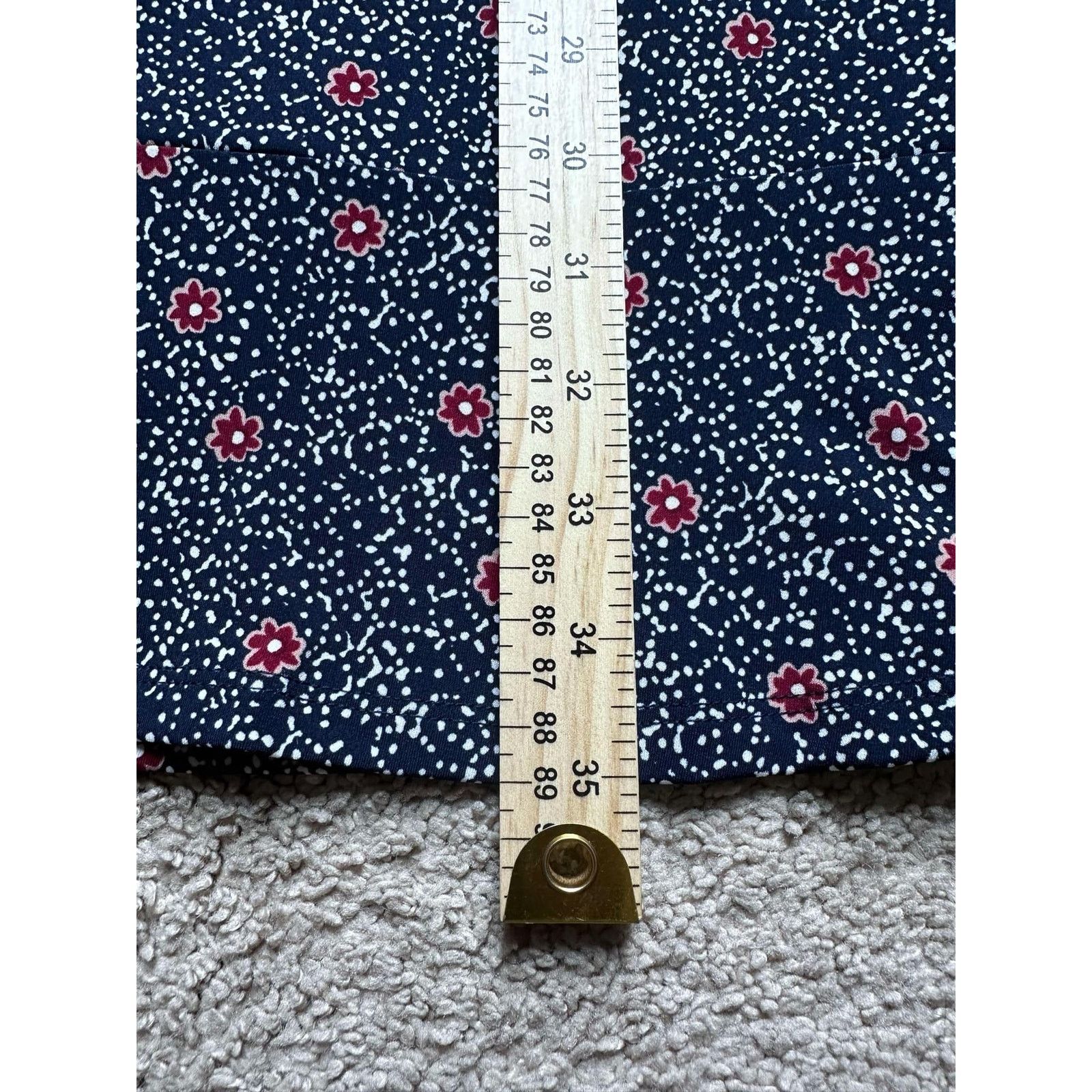 Loft NWT Loft Floral Pleated Mini Dress Navy Women's Size 10 Size L / US 10 / IT 46 - 9 Thumbnail