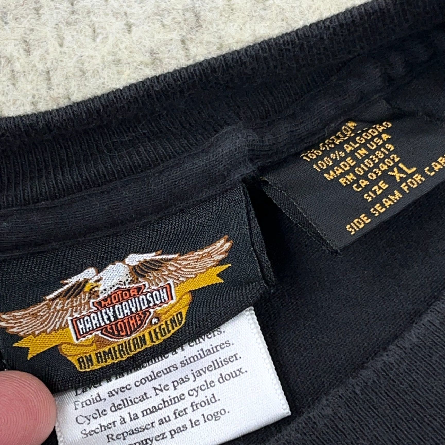 Harley Davidson VINTAGE Harley-Davidson Shirt Men XL Black Long Sleeve Tee Motorcycle 100 Years USA Y2K Mens Holiday 80s Retro Logo Graphic Print USA Hipster Classic Size US XL / EU 56 / 4 - 3 Thumbnail