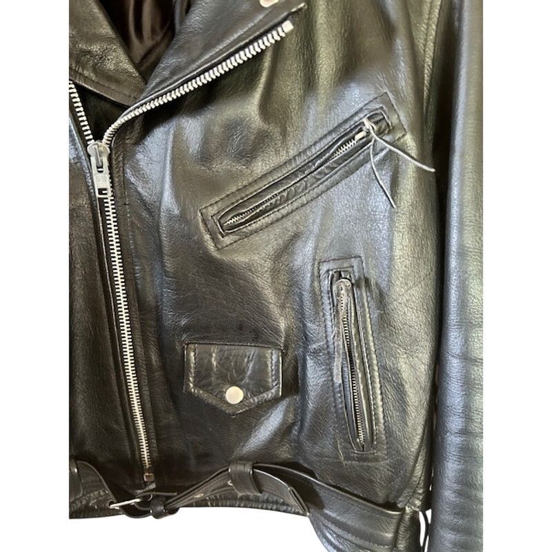Other 4Star Men’s Leather Motorcycle Jacket 44 Black Size US S / EU 44-46 / 1 - 3 Thumbnail