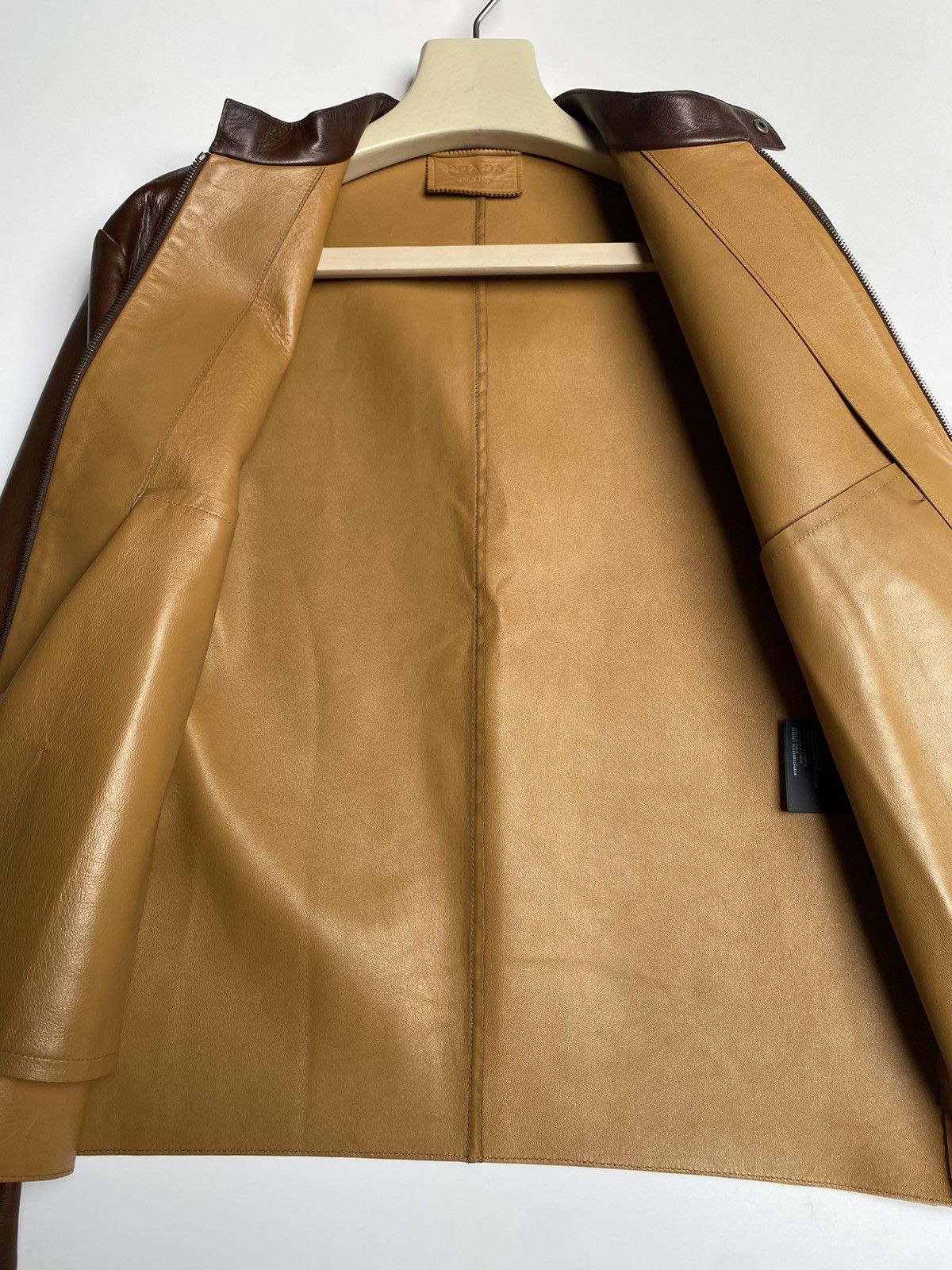 Prada PRADA DOUBLE LAYER LAMB LEATHER BLOUSON Size US M / EU 48-50 / 2 - 7 Thumbnail