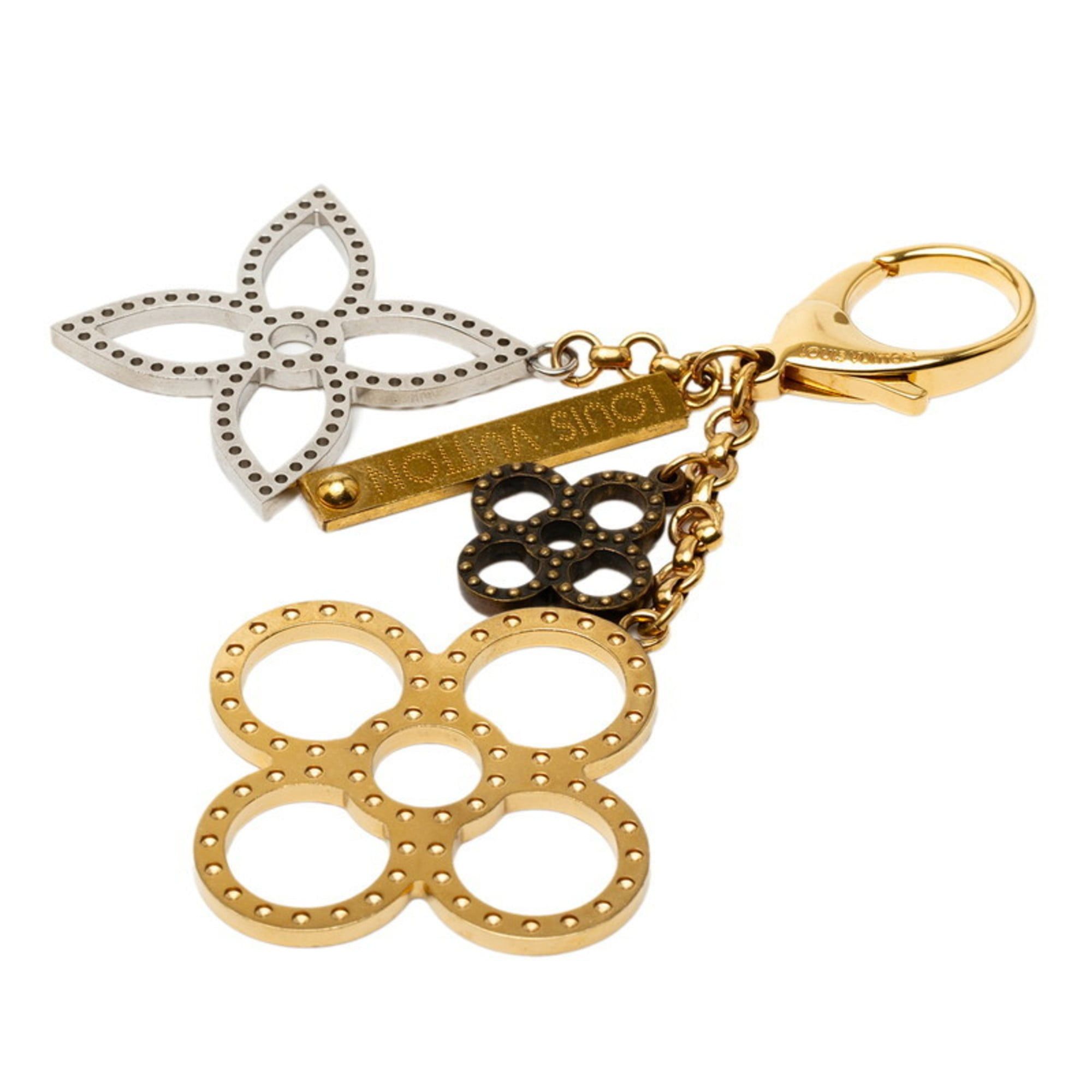 Louis Vuitton Flower Bijou Sac Taberge Keychain/Key Ring Charm M65722 Gold/Silver Plated Metal Women's LOUIS VUITTON