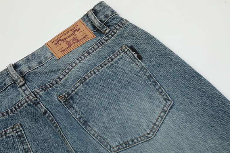 Japanese Brand × Jean × Vintage Graffiti Destroyed Hole Baggy Jeans Size US 29 - 4 Thumbnail
