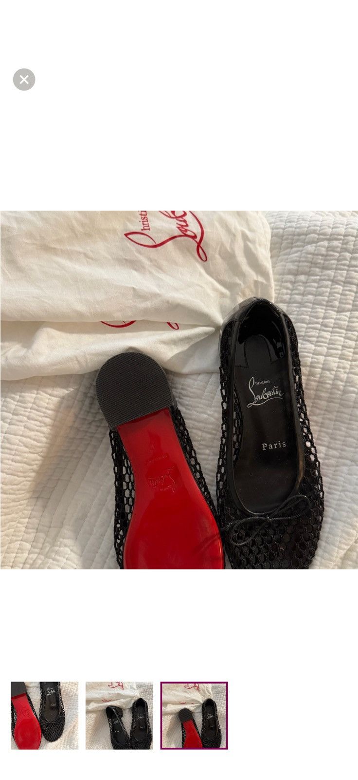Christian Louboutin Christian Louboutin black mesh loafers Size US 7 / IT 37 - 3 Thumbnail