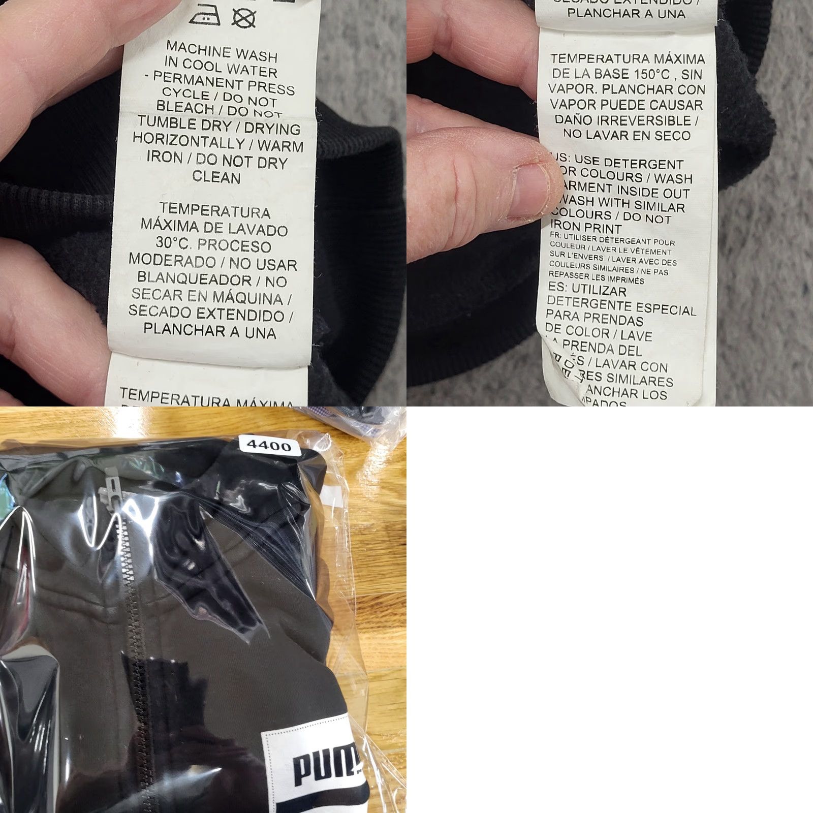 Puma PUMA Zip-Up Jacket Mens Large Black Kangaroo Pocket Long Sleeve Athletic Exterior Polyester Storm Blue Red Character Streetwear Sports Track Jacket Size US L / EU 52-54 / 3 - 10 Thumbnail