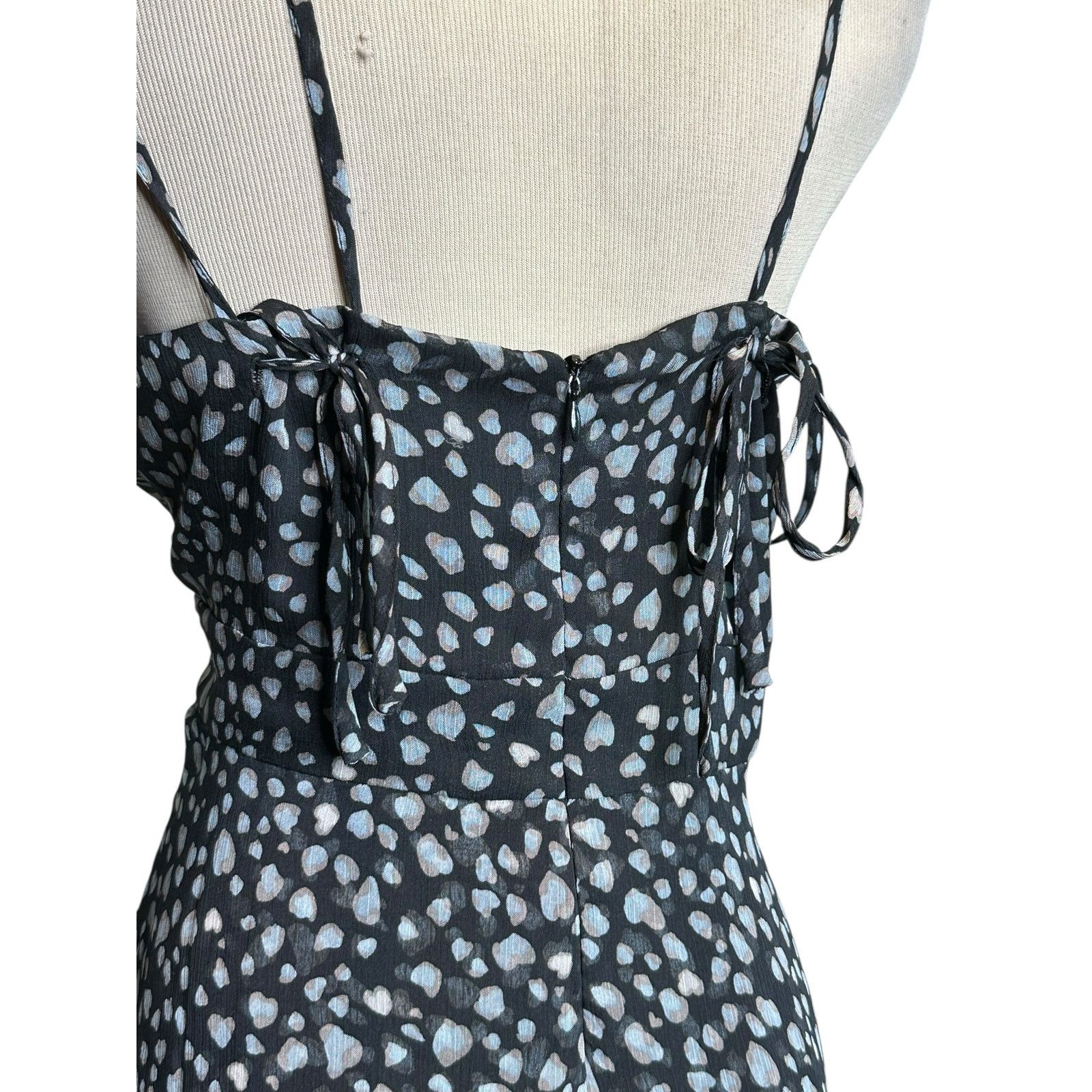 Anthropologie Le Lis black gray print ruffled romper size Large Size L / US 10 / IT 46 - 9 Thumbnail