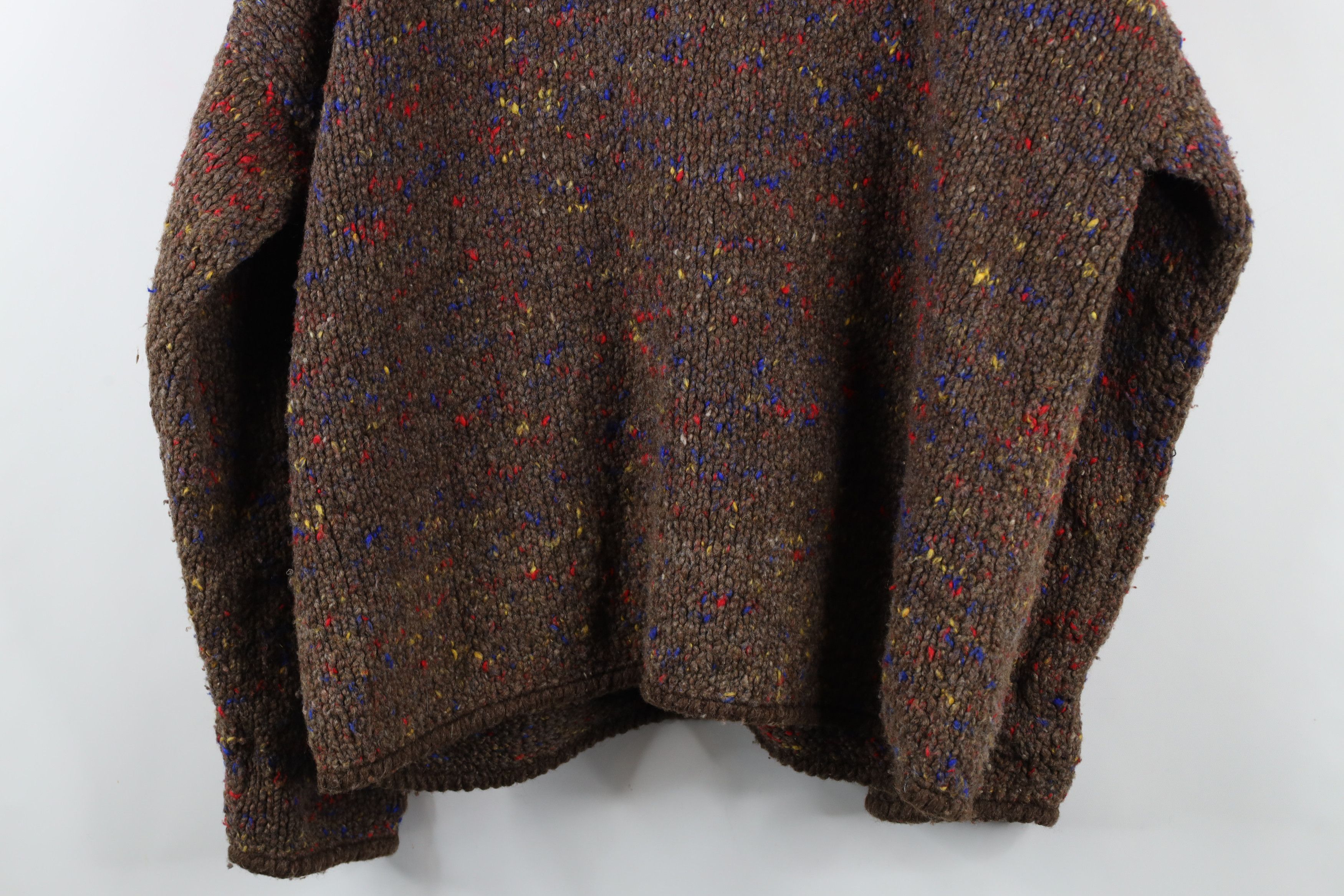 Vintage Vintage 90s Streetwear Heavyweight Handmade Sweater Jacket Size ONE SIZE - 10 Thumbnail