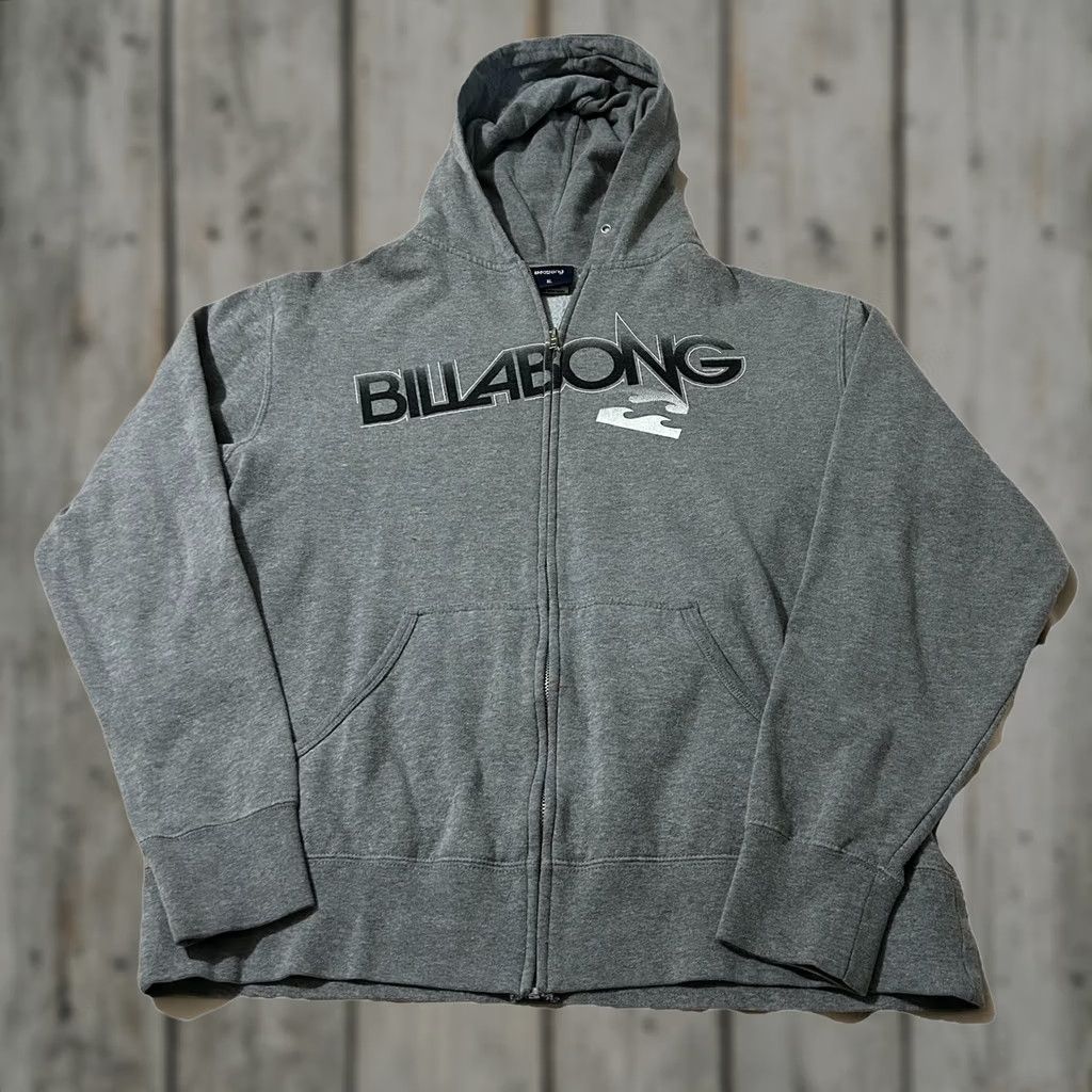Billabong VINTAGE Billabong Surf Skate Hoodie Full Zip XL Mens Gray Size XL (Fits Smaller) Size US XL / EU 56 / 4 - 1 Thumbnail
