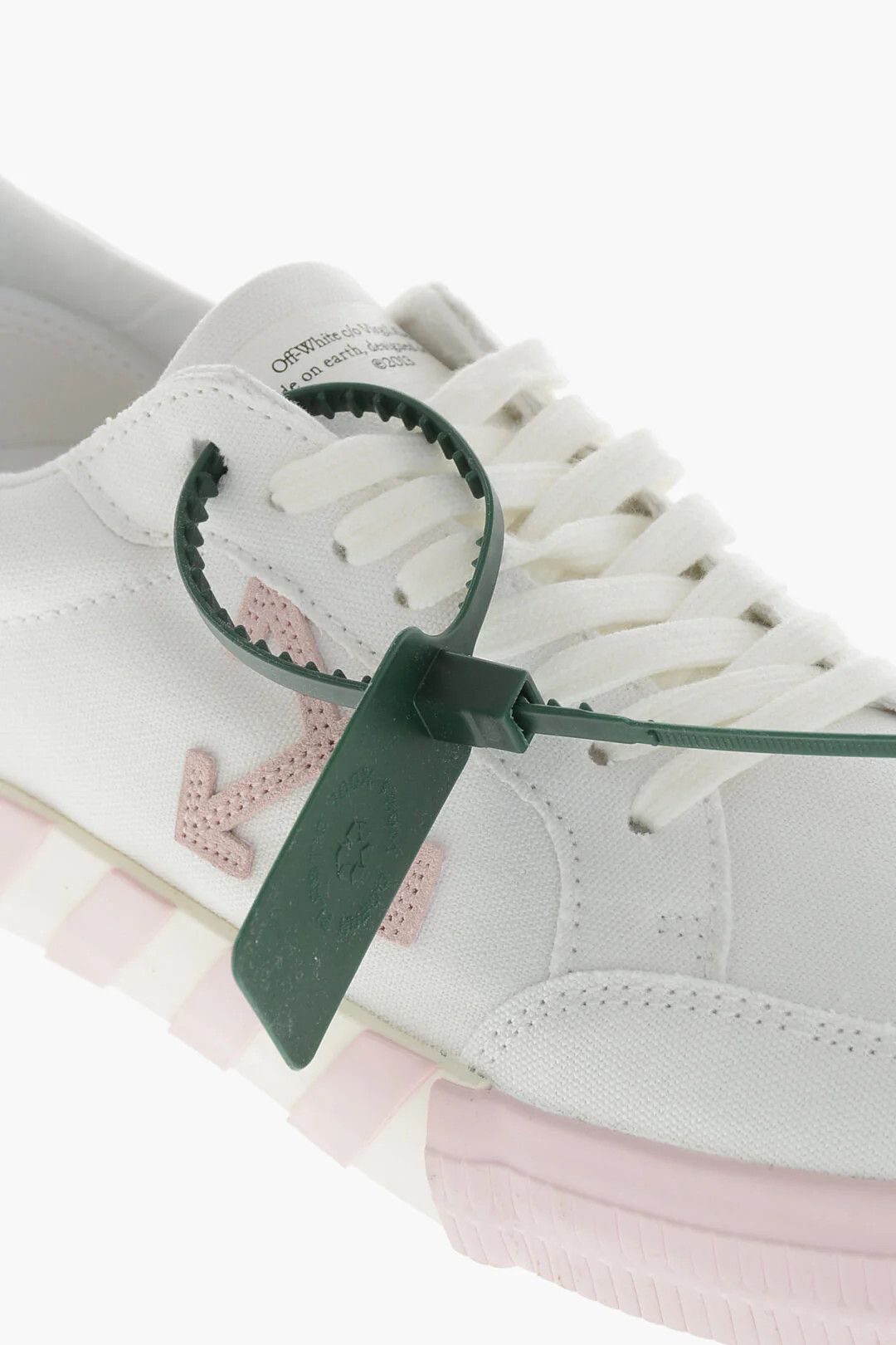 Off-White og1mm0426 Canvas Low-Top Sneakers in White & Pink Size US 12 / IT 42 - 4 Thumbnail