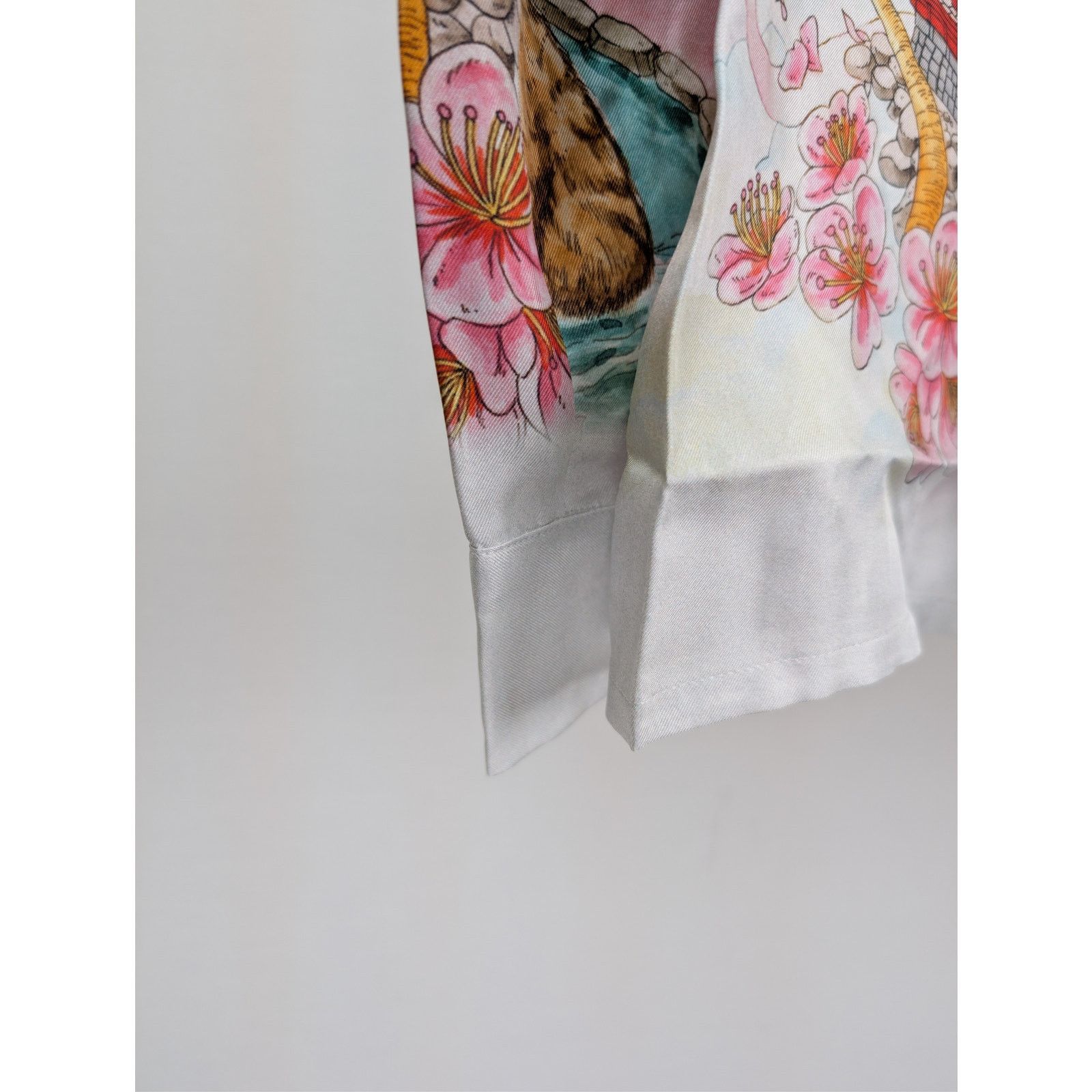Casablanca o1rshd1 Silk Twill Cuban Collar Long Sleeve Shirt in Flowers Size US L / EU 52-54 / 3 - 13 Thumbnail