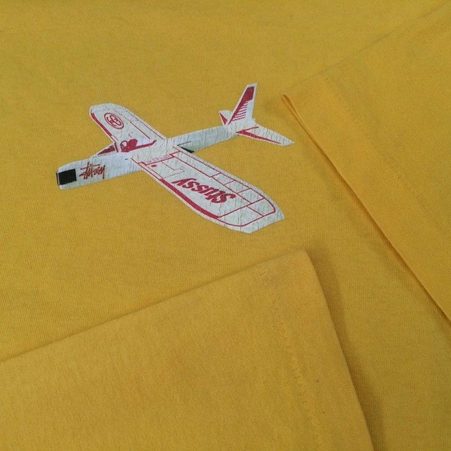 Stussy Vintage 90s Stüssy Glider Airplane Logo T-Shirt Size US L / EU 52-54 / 3 - 3 Thumbnail