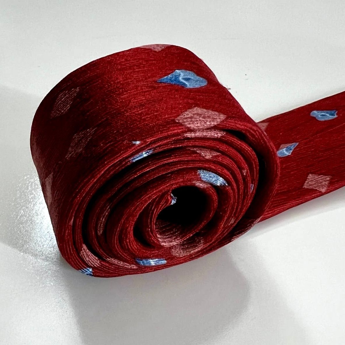 Other Villa Bolgheri Men Italy Made Tie Red Blue 100% Silk Necktie Size ONE SIZE - 7 Thumbnail